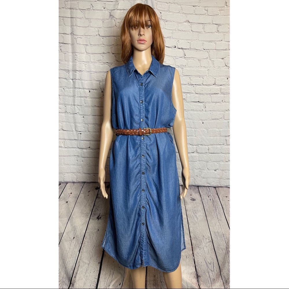 Splendid NWT New $198 Splendid Wilder Tencel Long Shirt Dress Denim Size S / US 4 / IT 40 - 3 Thumbnail