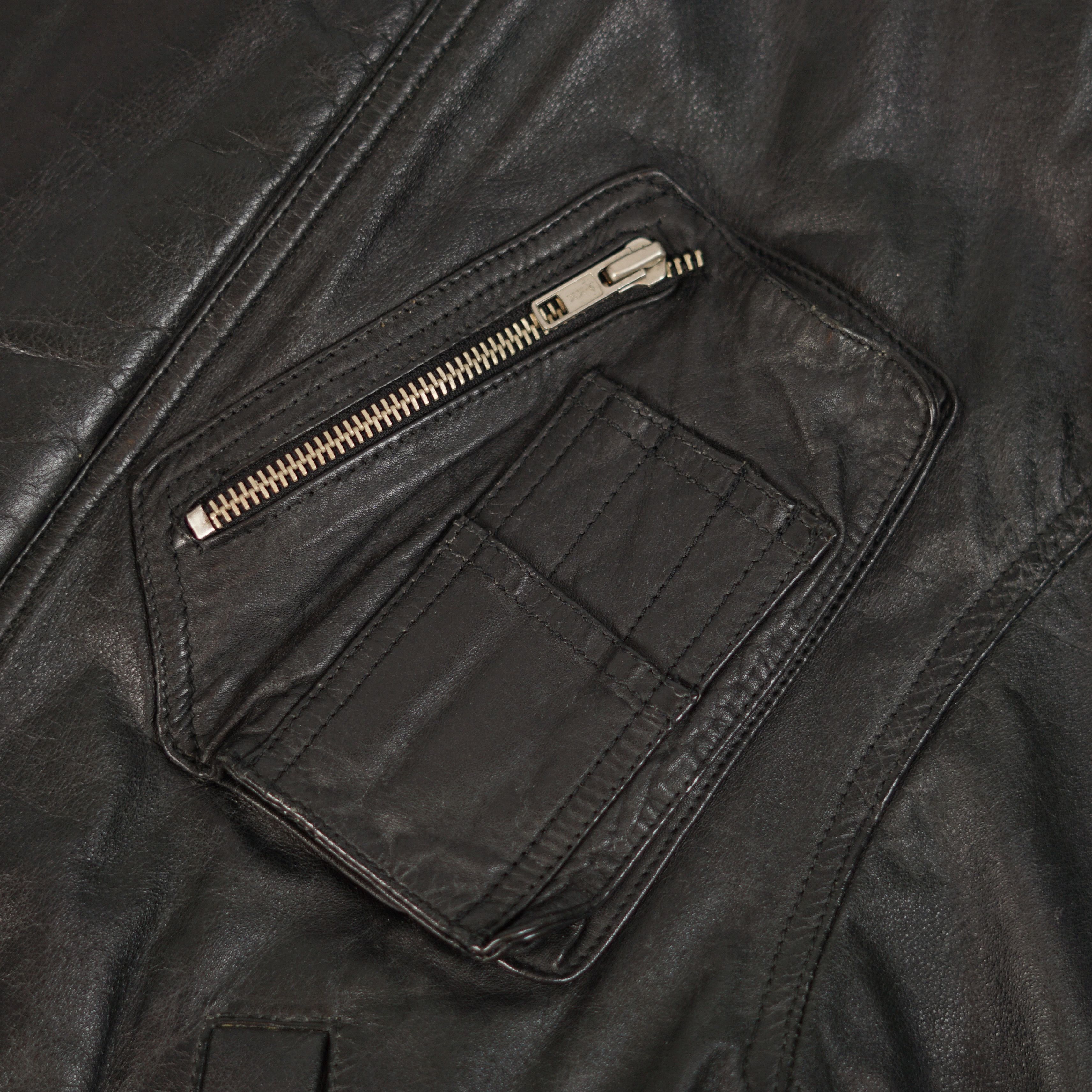 Kansai Yamamoto 90's Kansai Yamamoto / Genuine Leather Bomber Jacket Size US M / EU 48-50 / 2 - 3 Thumbnail