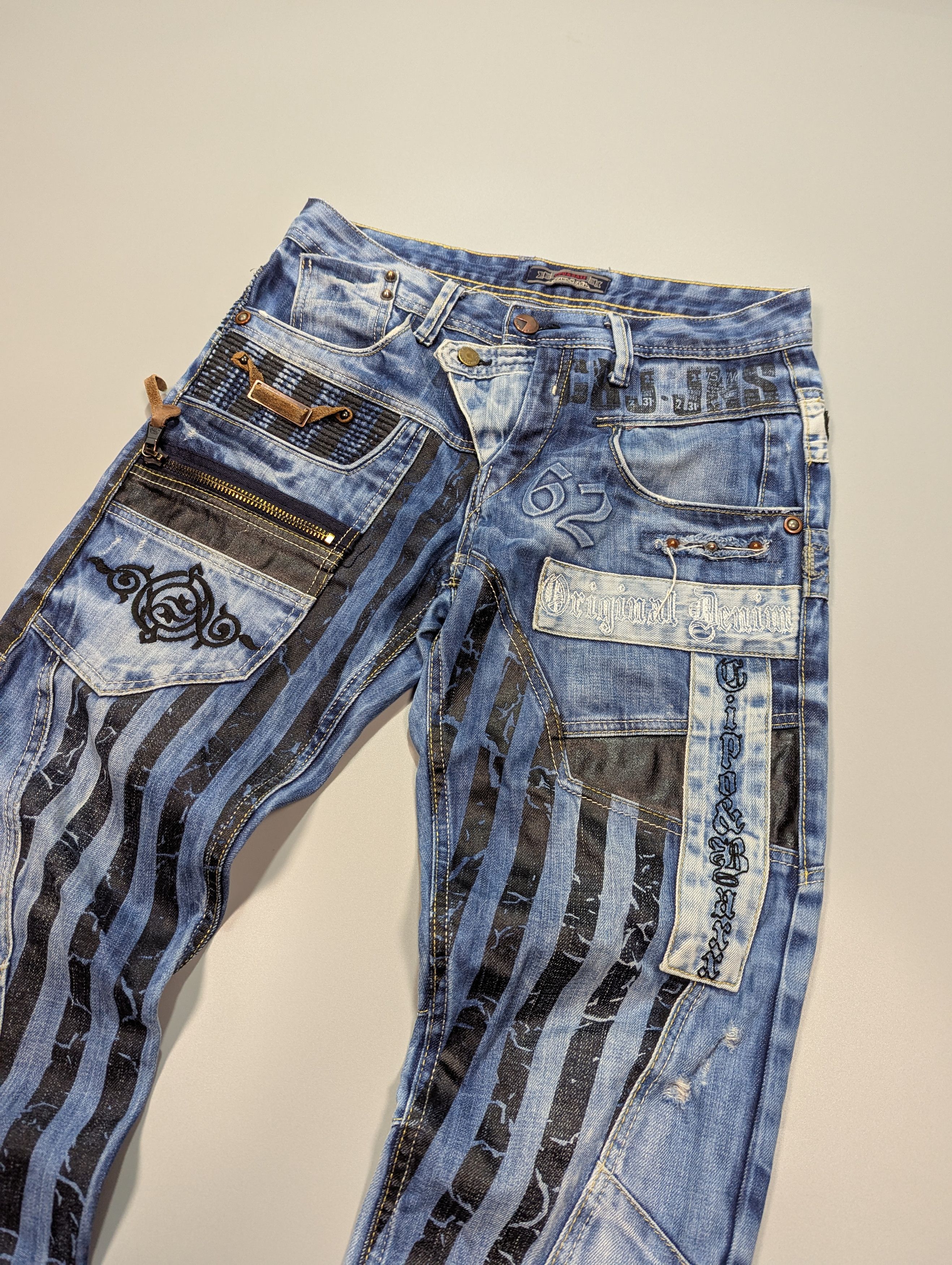 Japanese Brand CIPO BAXX Vintage Rapper Distressed Blue Y2K Jeans Men's Size US 29 - 4 Thumbnail