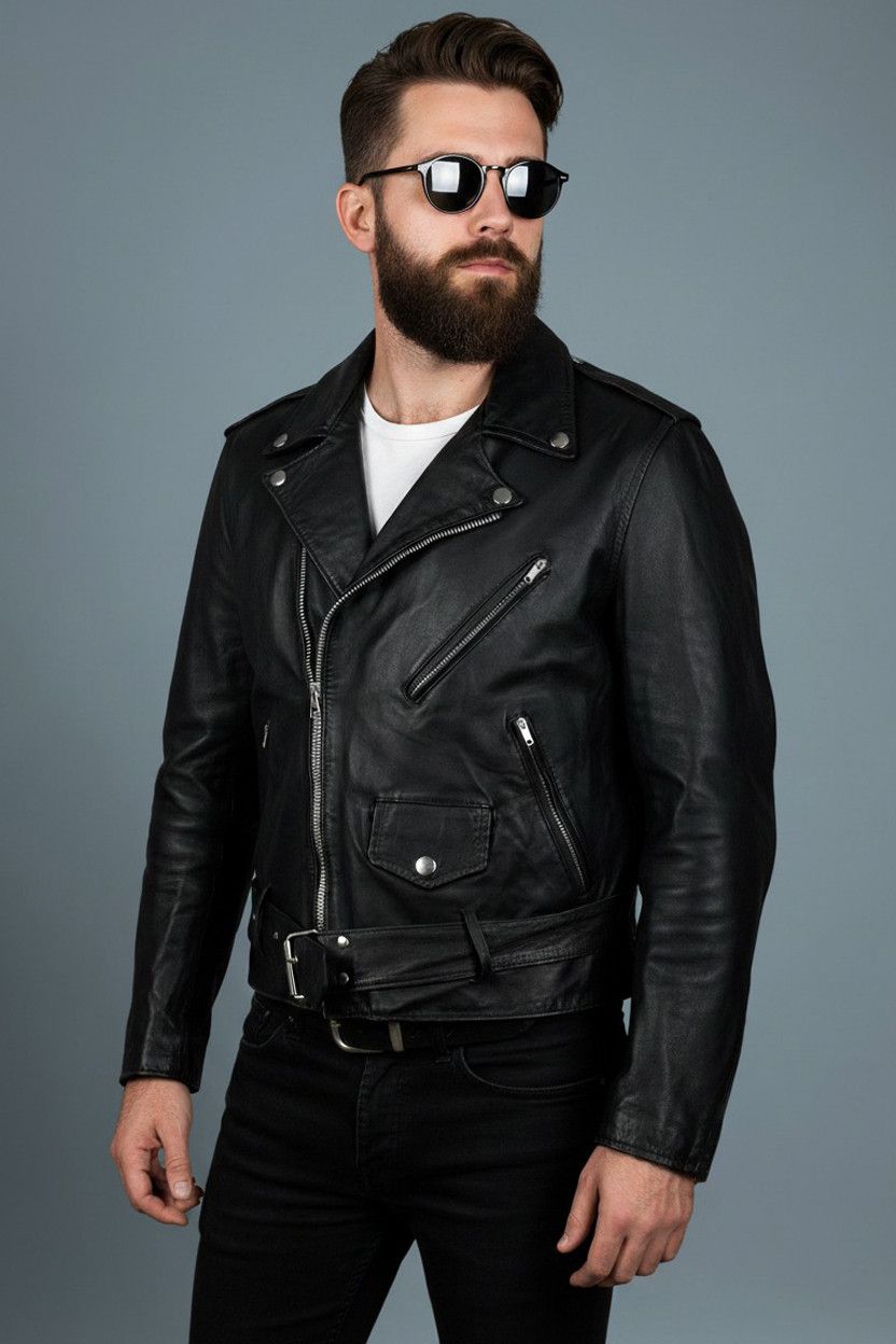 Vintage Rare Vintage 70s Italian Leather Biker Motorcycle Jacket XL Size US XL / EU 56 / 4 - 2 Thumbnail