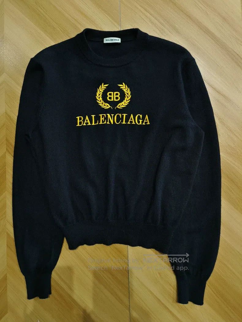 Balenciaga Balenciaga Wool Knit Sweater Size US S / EU 44-46 / 1 - 1 Thumbnail