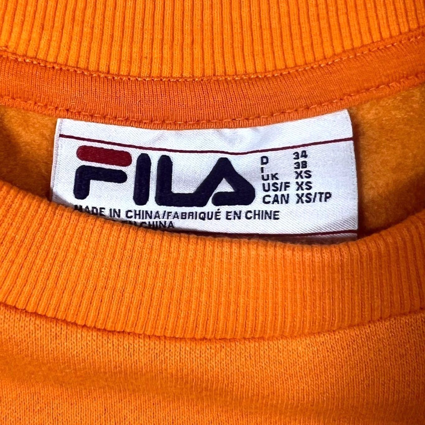 Fila FILA Orange Black White Colour Block Crewneck Sweatshirt Women's XS Size XS / US 0-2 / IT 36-38 - 3 Thumbnail