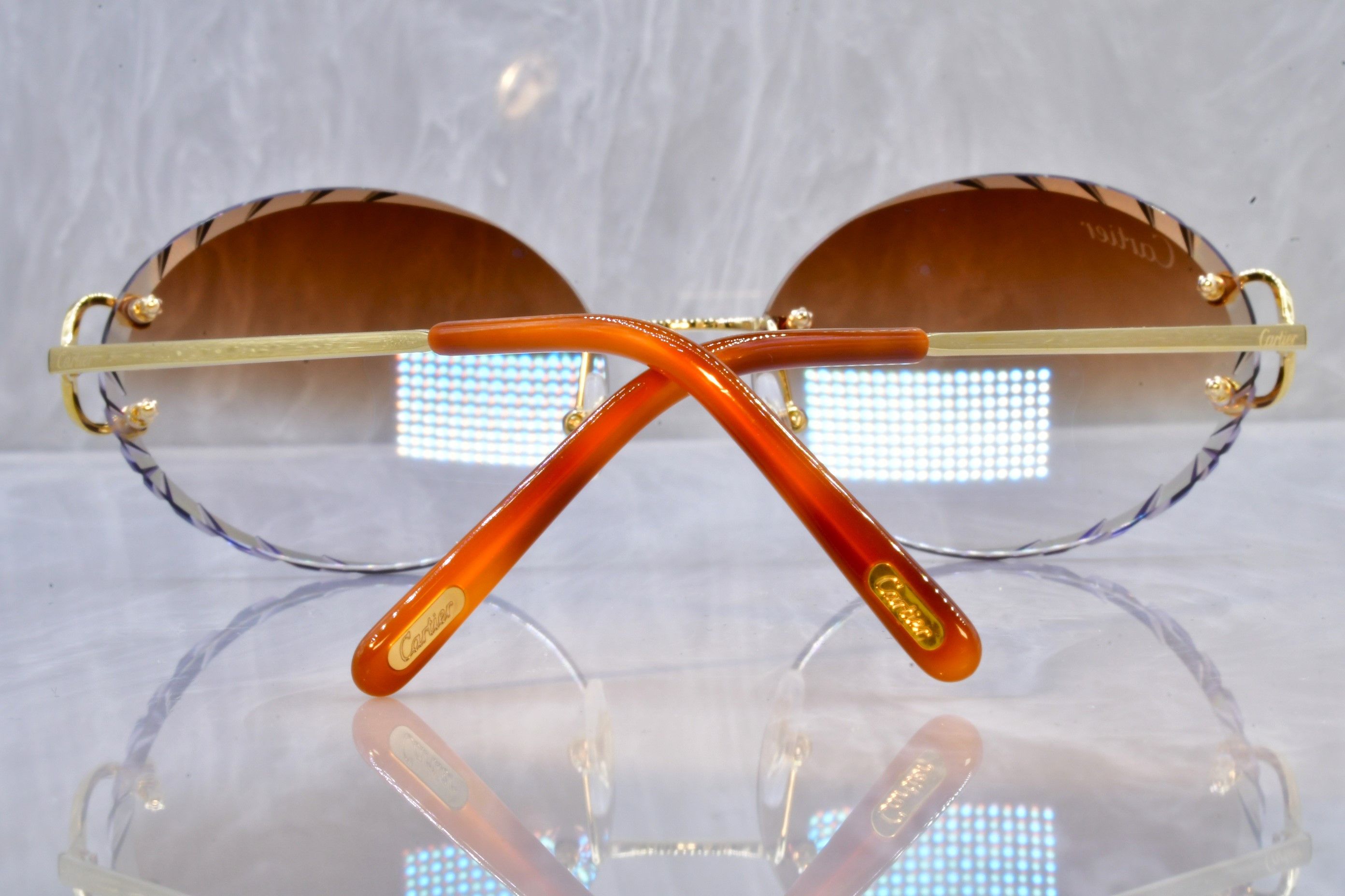 Cartier Cartier Big C Diamond cut Chrome hearts decor glasses Size ONE SIZE - 7 Thumbnail