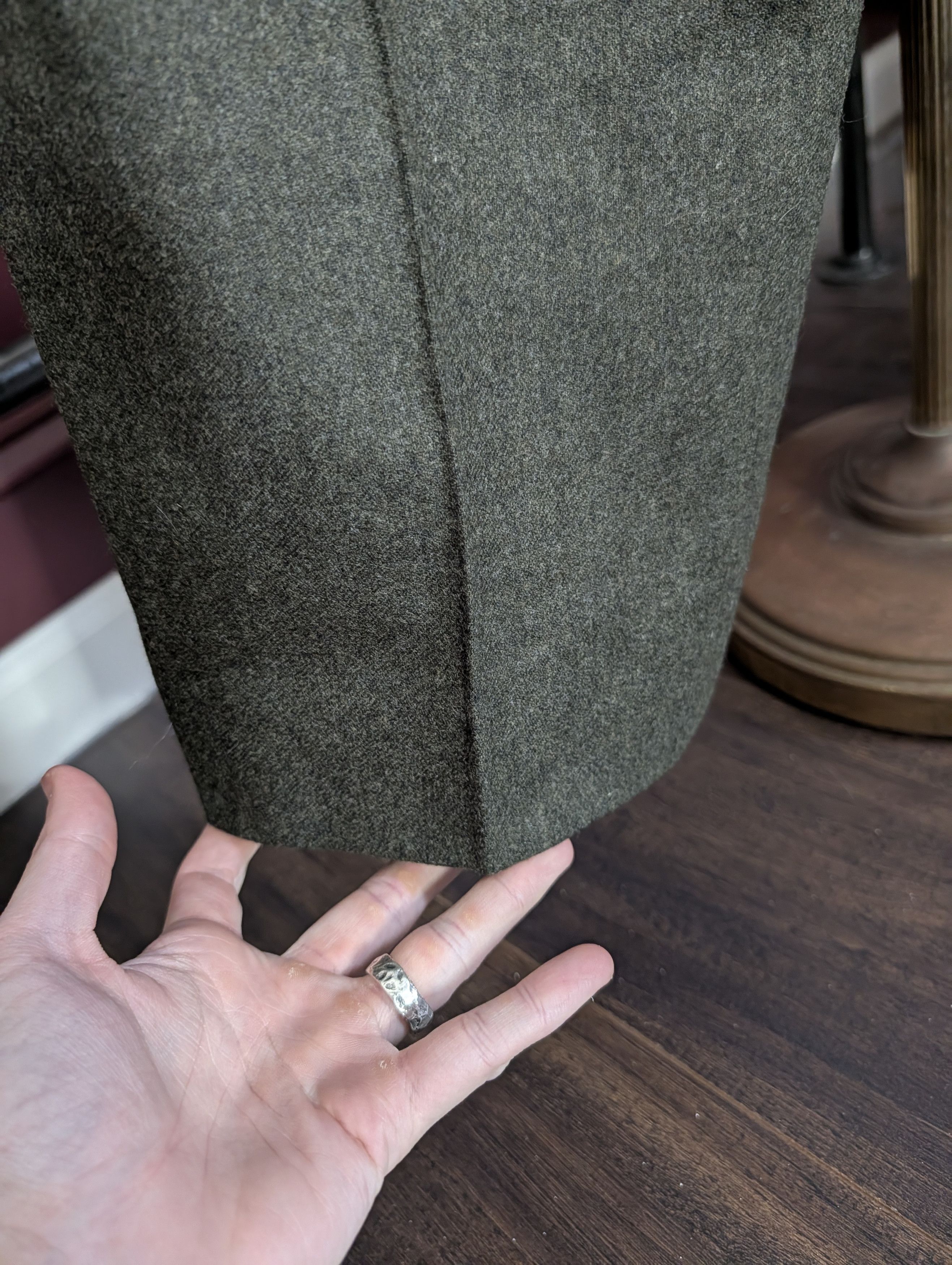 Palmer Trading Company PALMER LONDON green flannel Super 100s wool pants Size US 34 / EU 50 - 6 Thumbnail