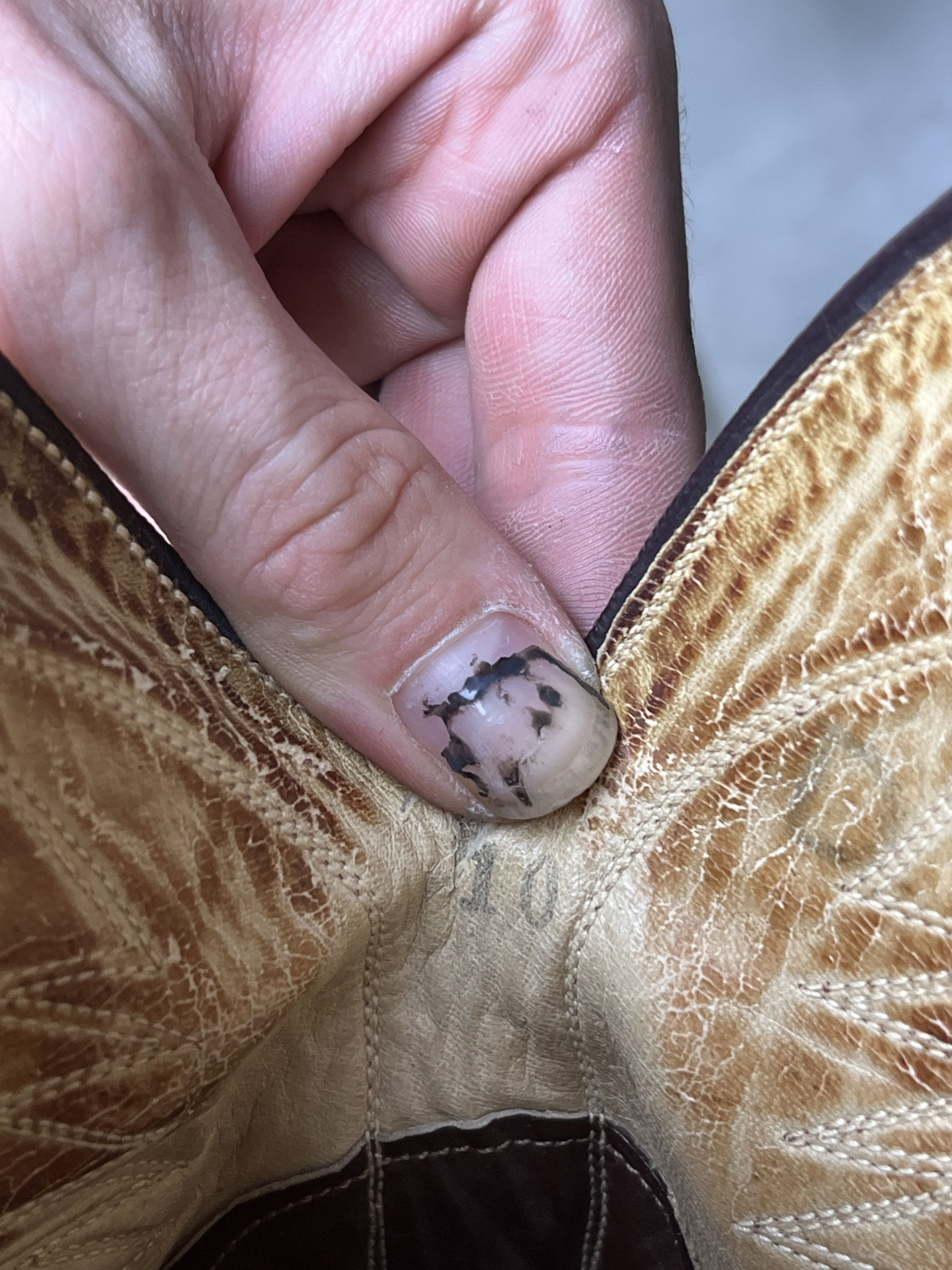 Other 1980s VINTAGE TEXTURED LEATHER WESTERN COWBOY BOOTS - 5106 Size US 10.5 / EU 43-44 - 11 Thumbnail