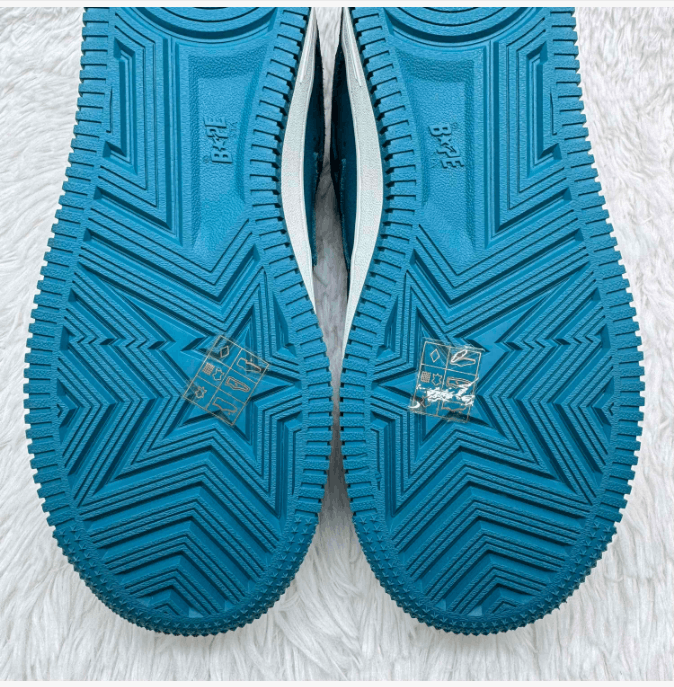 Bape A Bathing Ape Bapesta Low Teal Suede Sneakers Size US 9 / EU 42 - 8 Thumbnail