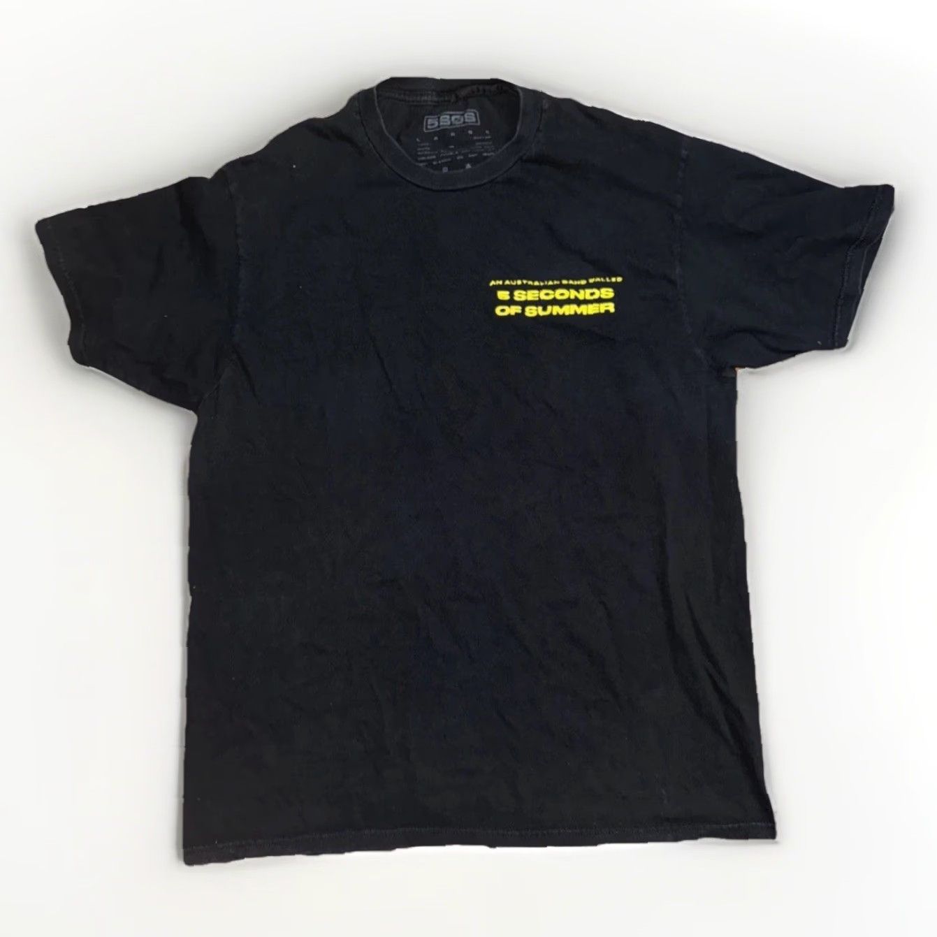 Vintage VINTAGE 5 Seconds of Summer Band Tee T-Shirt Graphic Print Crew Neck Short Sleeve Cotton Mens L Yellow Black Lighting 90s Concert Rock Emo Y2K Size US L / EU 52-54 / 3 - 3 Thumbnail