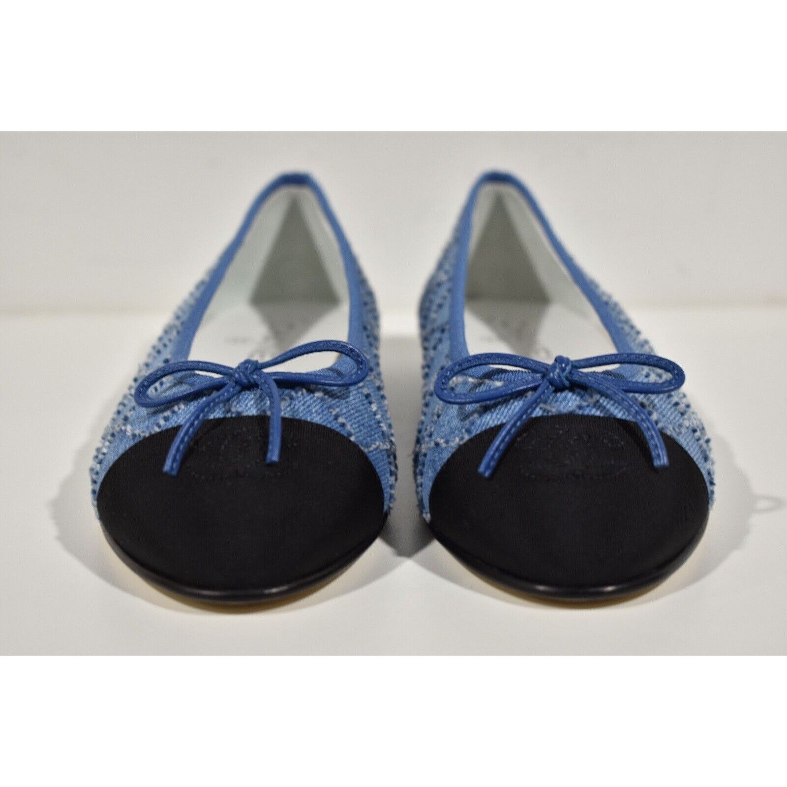 Chanel 23P Denim CC Logo Cap Toe Bow Tie Ballet Ballerina Flat 37 Size US 7 / IT 37 - 5 Thumbnail