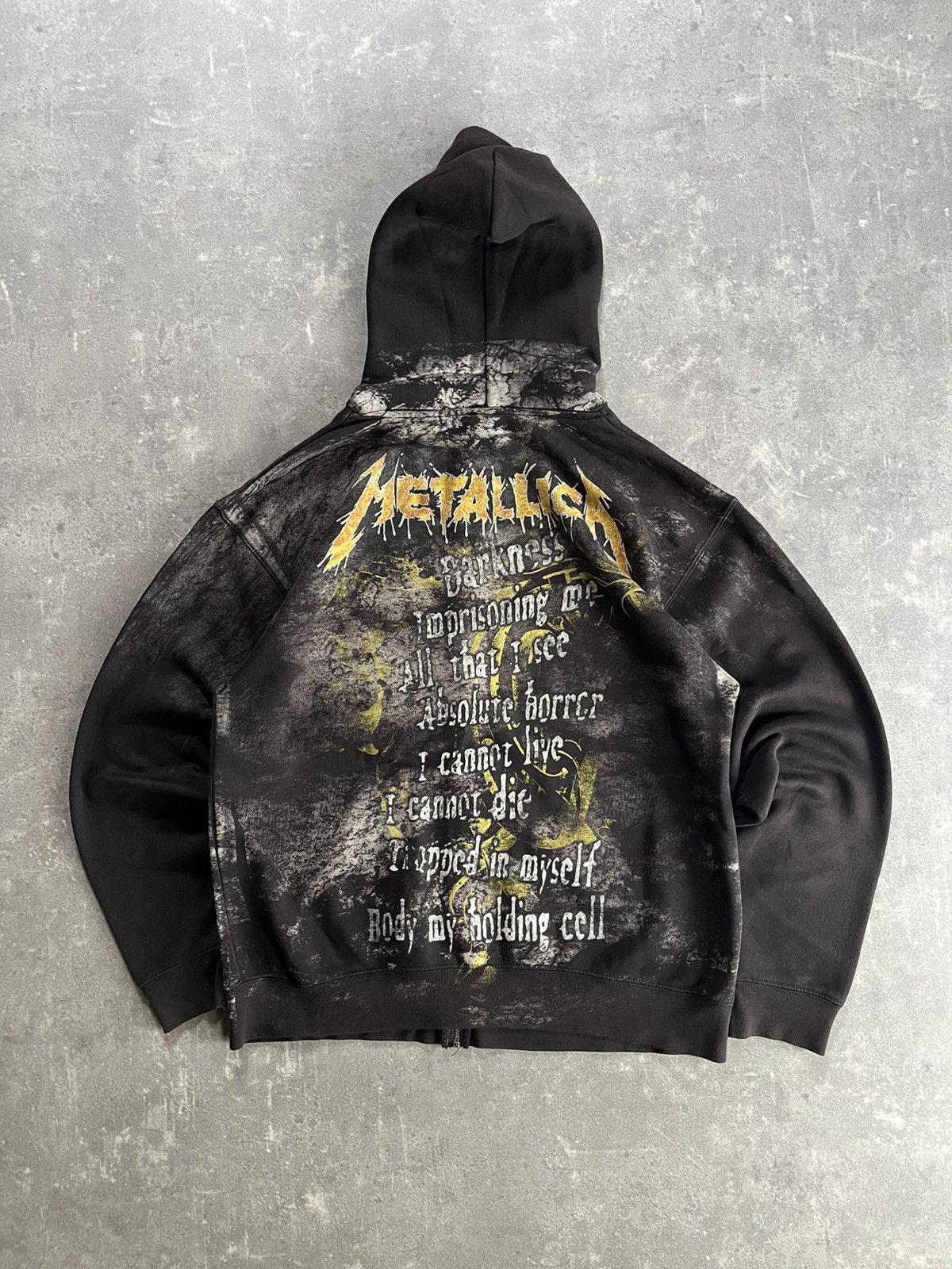 Metallica 2010 Metallica Pushead Printed Zip Hoodie M Vintage Band Size US M / EU 48-50 / 2 - 2 Thumbnail