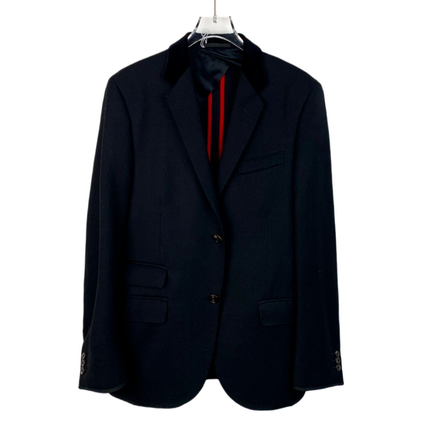 Gucci Gucci Black V-Neck Single-Breasted Wool Blazer (Size 46R) Size 46R - 1 Thumbnail