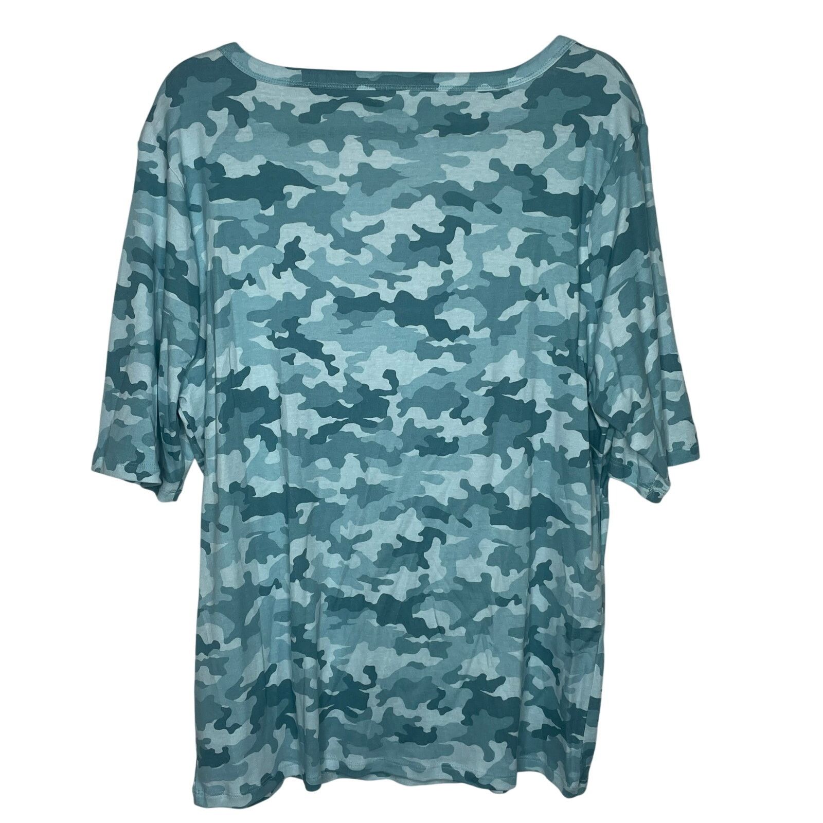 Walmart NWOT Blue Camo Cotton Shirt Size XXXL Size 3XL / US 20-22 - 3 Thumbnail