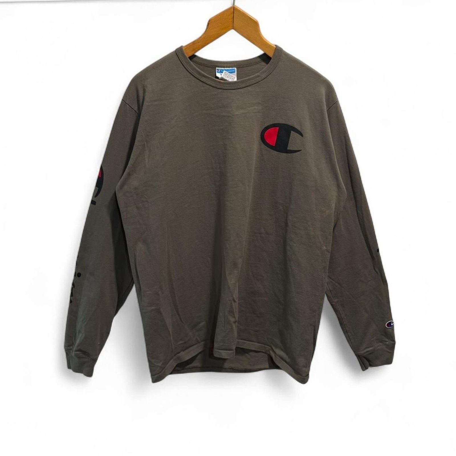 Champion Vintage green champion long sleeve shirt xxl Size US XXL / EU 58 / 5 - 2 Thumbnail