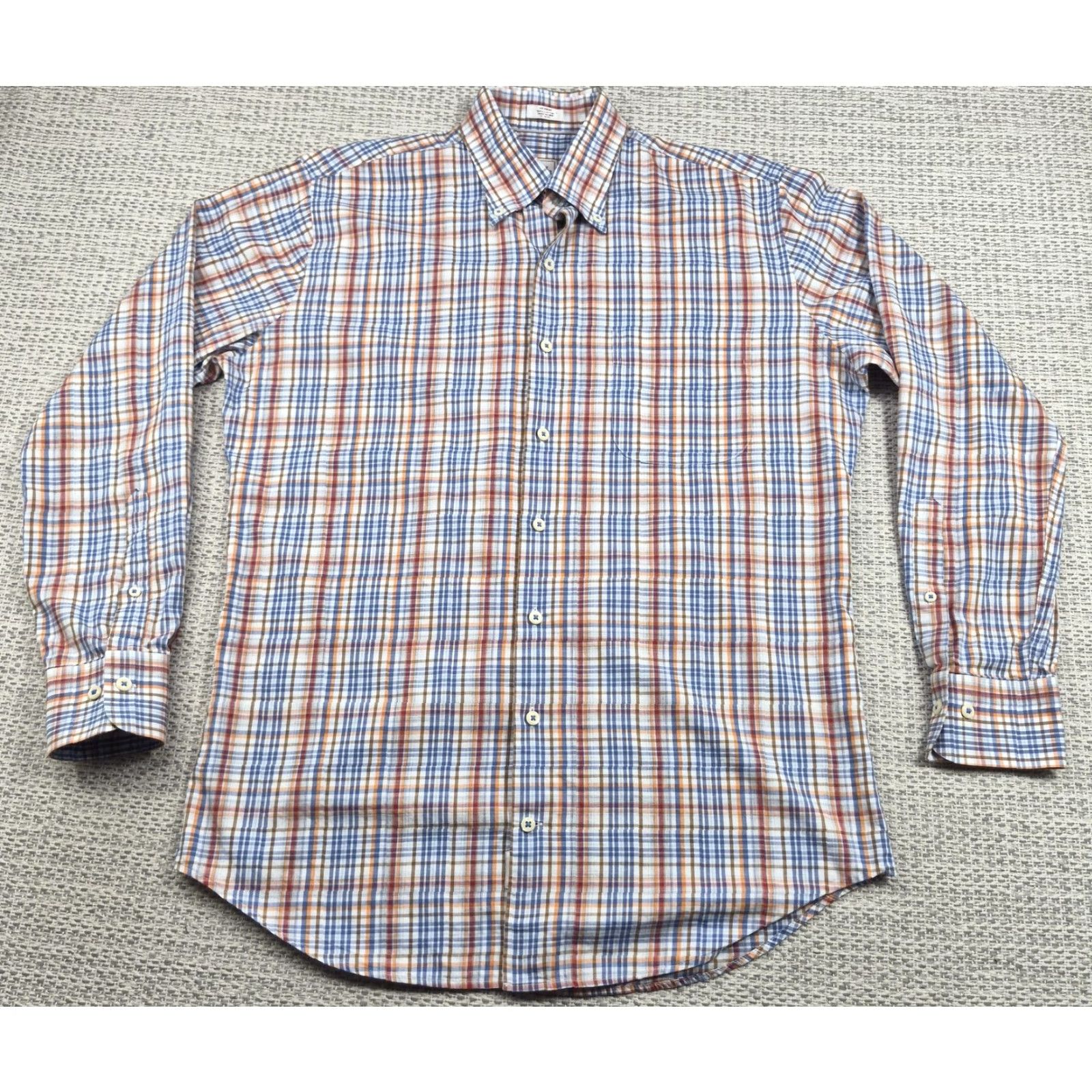 Peter Millar Peter Millar Button Up Shirt Mens Medium Plaid Long Sleeve Cotton Casual Shirt Size US M / EU 48-50 / 2 - 2 Thumbnail