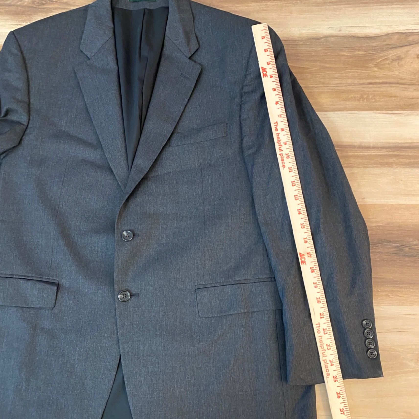 Ralph Lauren Lauren Ralph Lauren Blazer Mens 44R Gray Wool 2 Button Coat Sport Jacket Shirt Size 44R - 7 Thumbnail