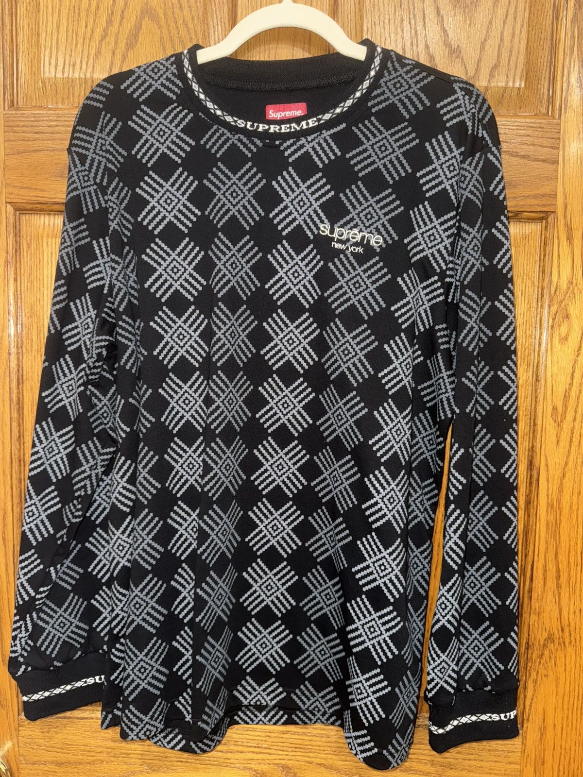 Supreme Supreme Purple Paisley Stripe Sweater. | Grailed