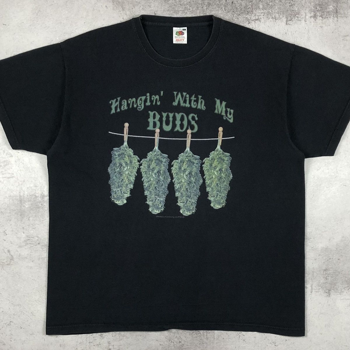Vintage Hanging With My Buds Weed Graphic Tee Size US XL / EU 56 / 4 - 2 Thumbnail