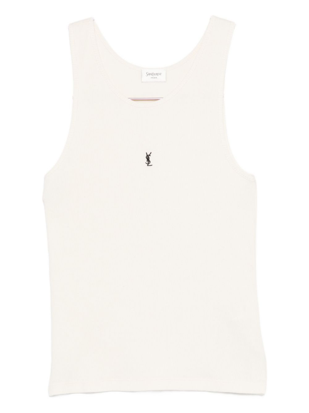 Saint Laurent Paris LOGO COTTON TANK TOP Size L / US 10 / IT 46 - 1 Thumbnail
