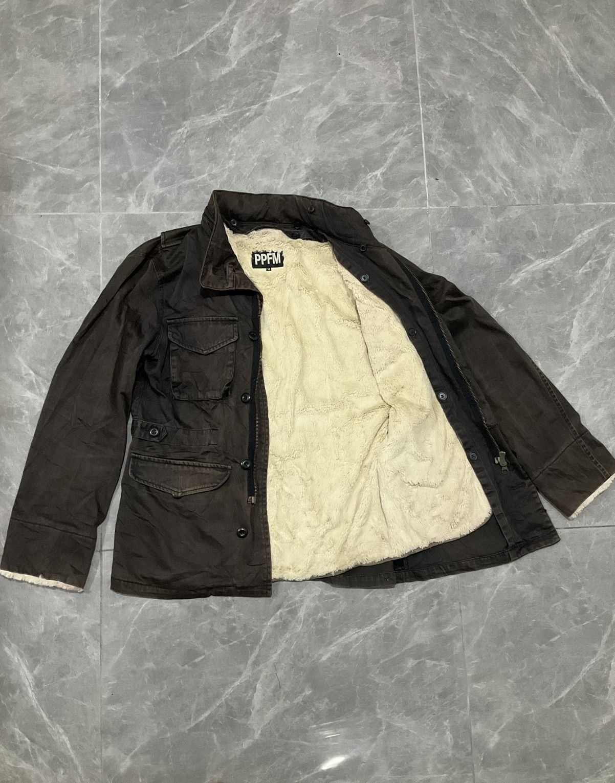 Japanese Brand × PPFM PPFM Jacket Coat 2 in 1 with extra fabric polister & hoodie Size US M / EU 48-50 / 2 - 2 Thumbnail