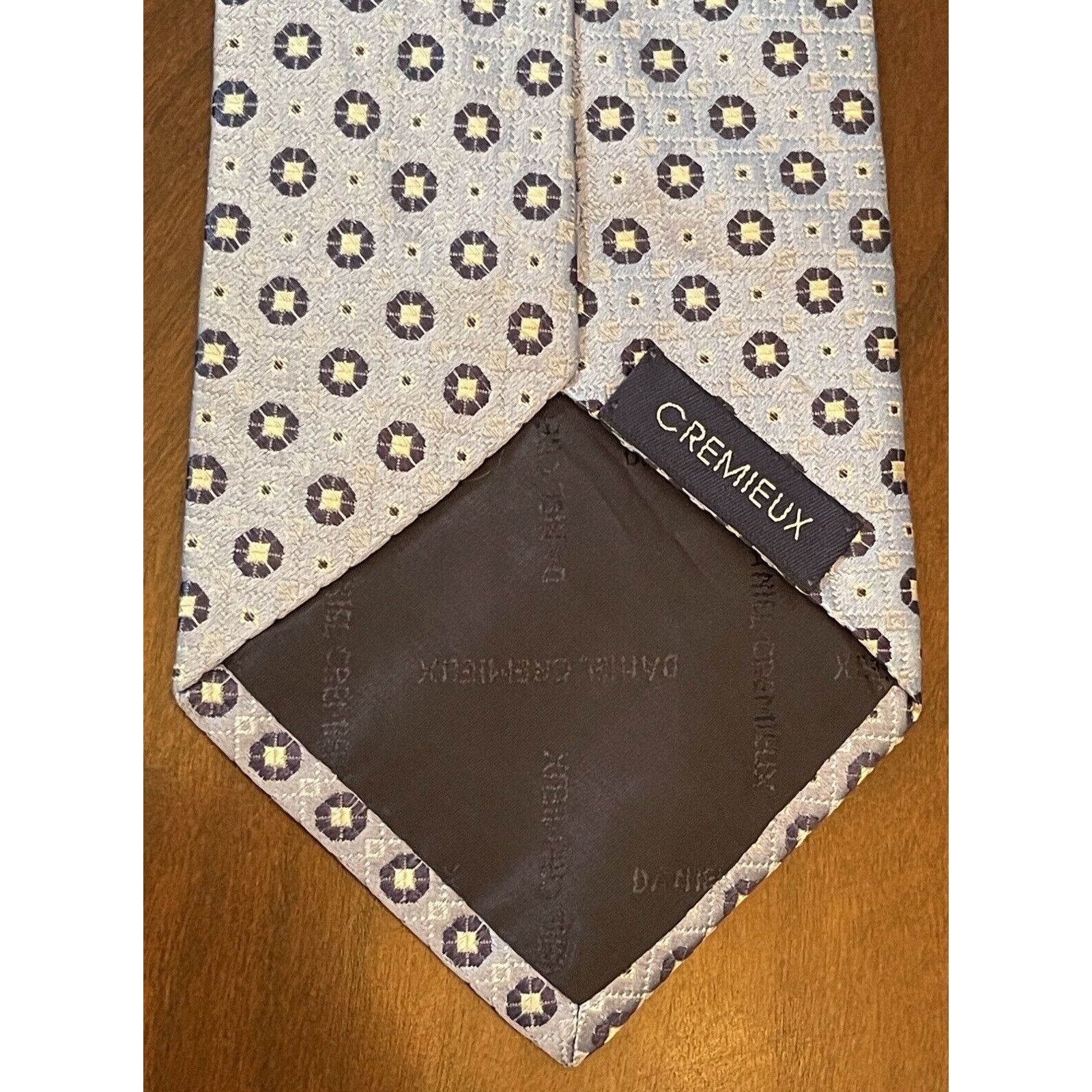 Cremieux Cremieux Blue Hand Made 100% Silk Men’s Neck Tie Made In Usa Size ONE SIZE - 2 Thumbnail