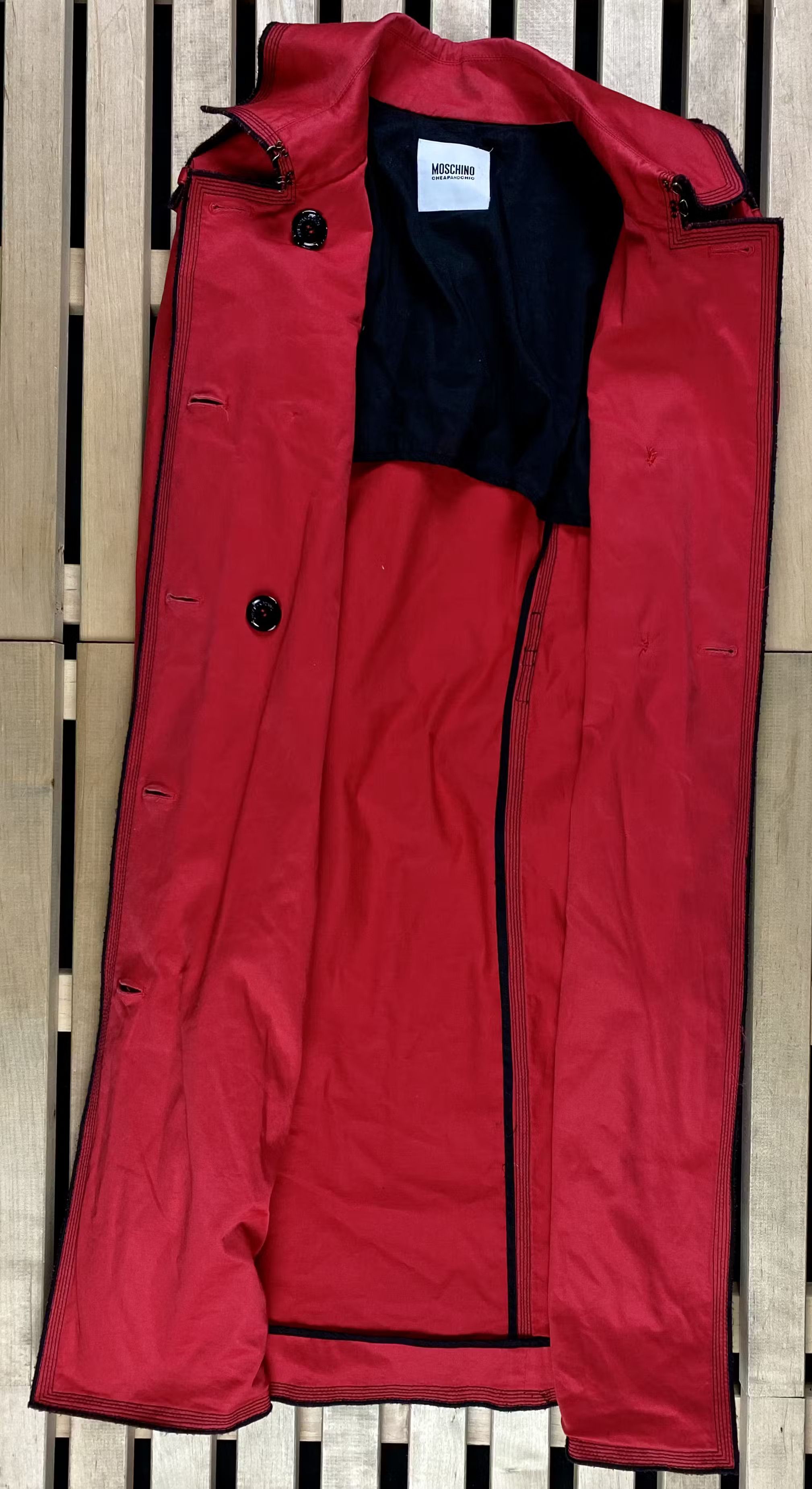Moschino Womens Trench Jacket Moschino Size UK 12 US 10 Size L / US 10 / IT 46 - 6 Thumbnail