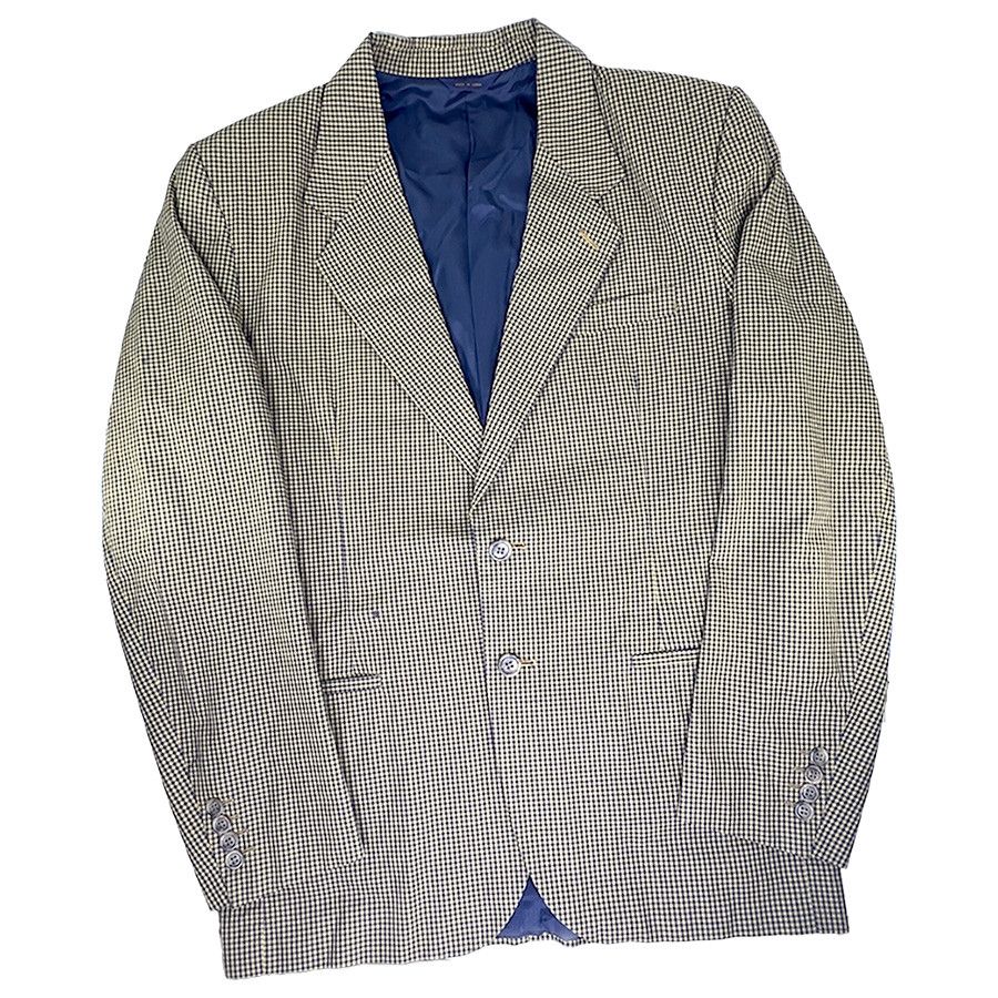 Gap Gap Blue & Gold Checked Vintage Sports Jacket Size 38R - 1 Thumbnail