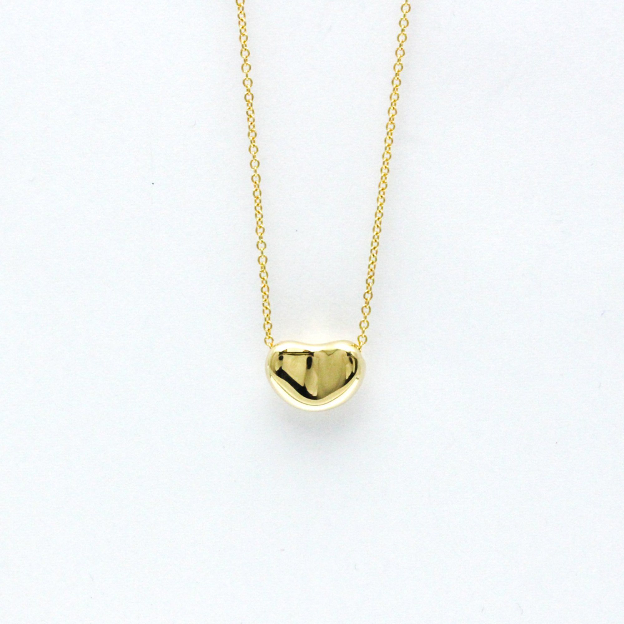 image of Tiffany Co Tiffany Bean Yellow Gold (18K) No Stone Women's Fashion Pendant Necklace (Gold)