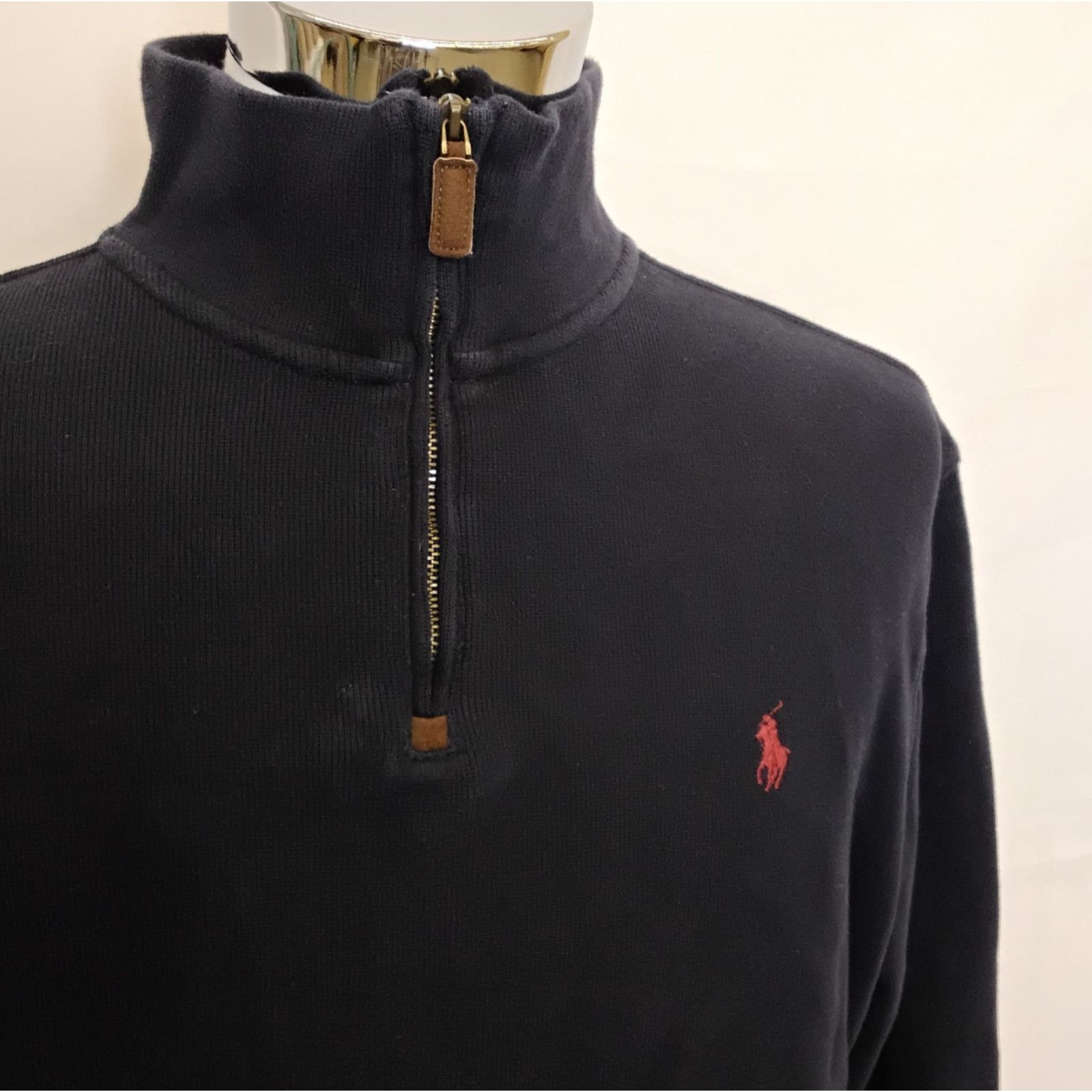 Polo Ralph Lauren Polo Ralph Lauren 1/4 Zip Sweater Men's XL Navy Blue Vintage Size US XL / EU 56 / 4 - 4 Thumbnail