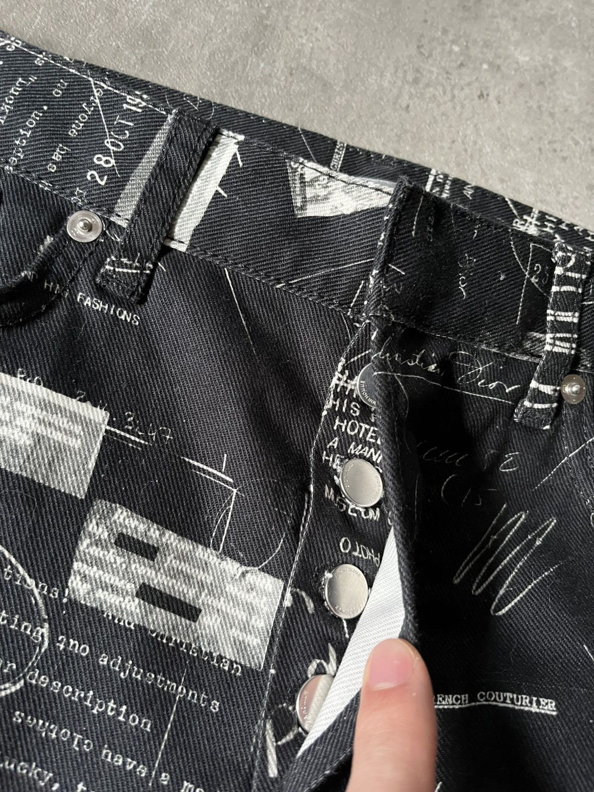 Dior Dior doodle denim black jeans rare Size US 30 / EU 46 - 9 Thumbnail