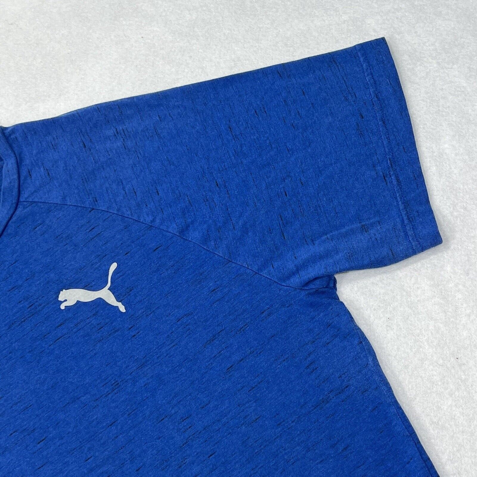 Puma PUMA XL Short Sleeve Blue Athletic T Shirt White Brand Logo Size US XL / EU 56 / 4 - 4 Thumbnail