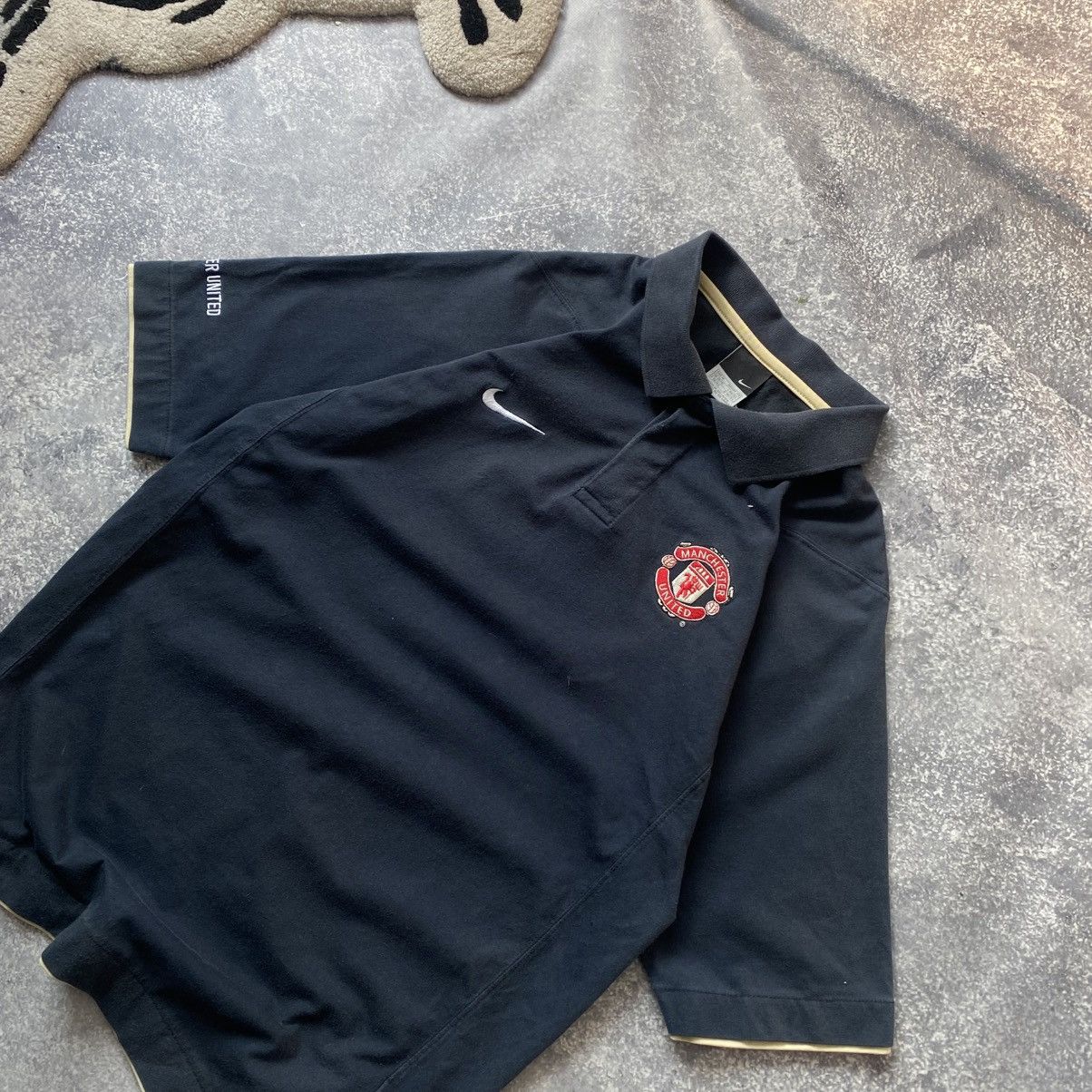 Nike Vintage Nike Manchester United 2007 Small logo cotton polo Size US M / EU 48-50 / 2 - 2 Thumbnail