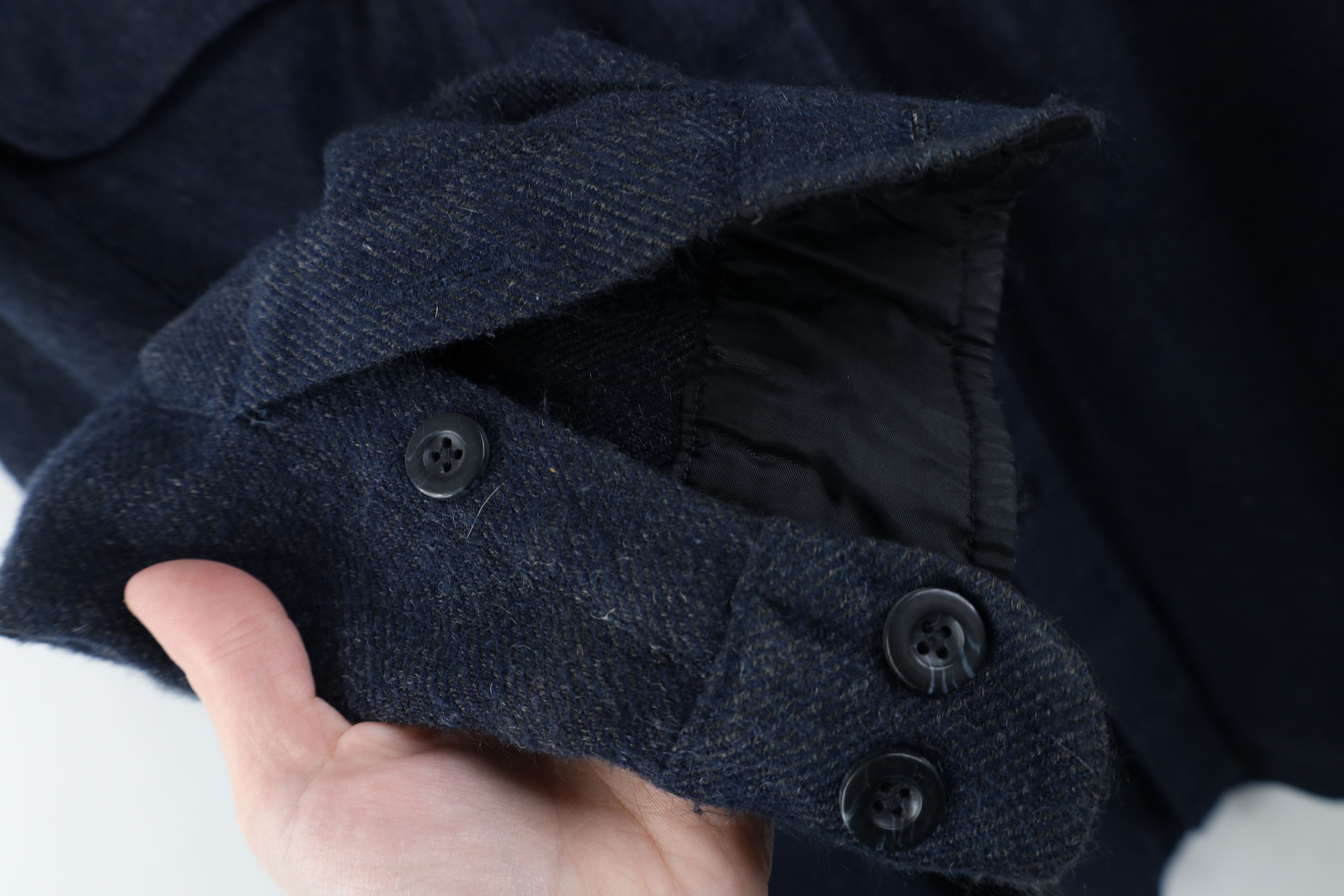 Vintage Vintage 90s Streetwear Wool Blend CPO Button Shirt Blue Size US M / EU 48-50 / 2 - 9 Thumbnail