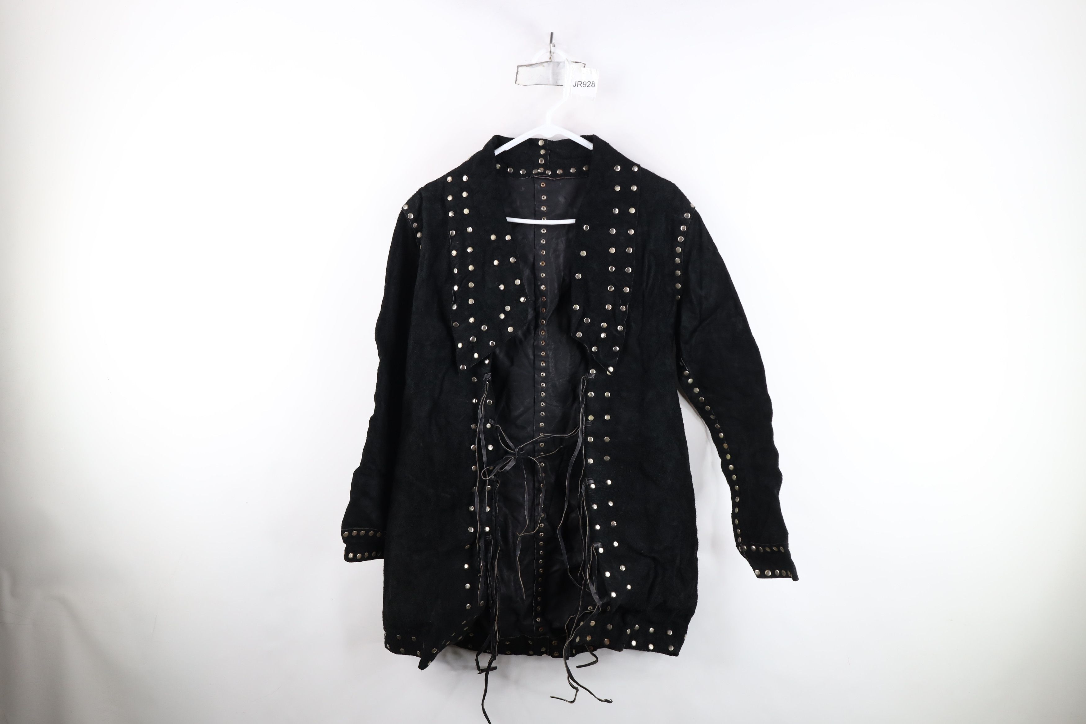Vintage Vintage 60s 70s Fringed Suede Leather Open Front Jacket Size L / US 10 / IT 46 - 1 Thumbnail