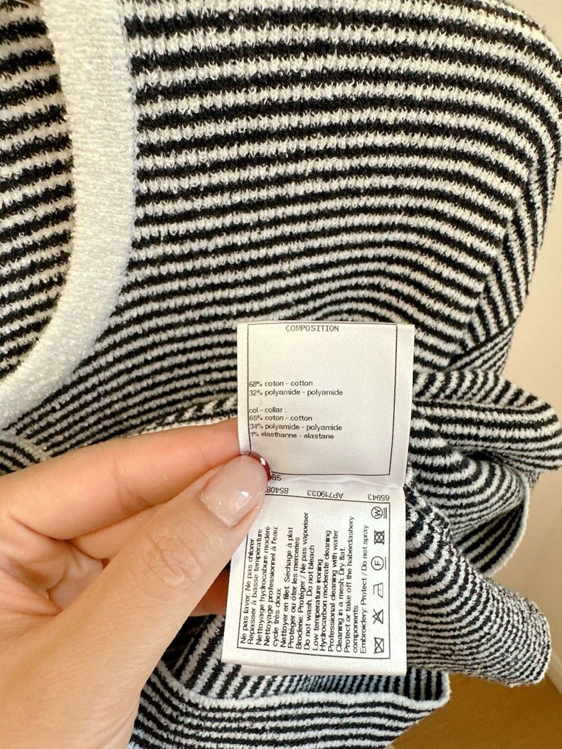 Chanel Chanel 23C black and white striped short sleeves Size XXS / US 00 / IT 34 - 5 Thumbnail
