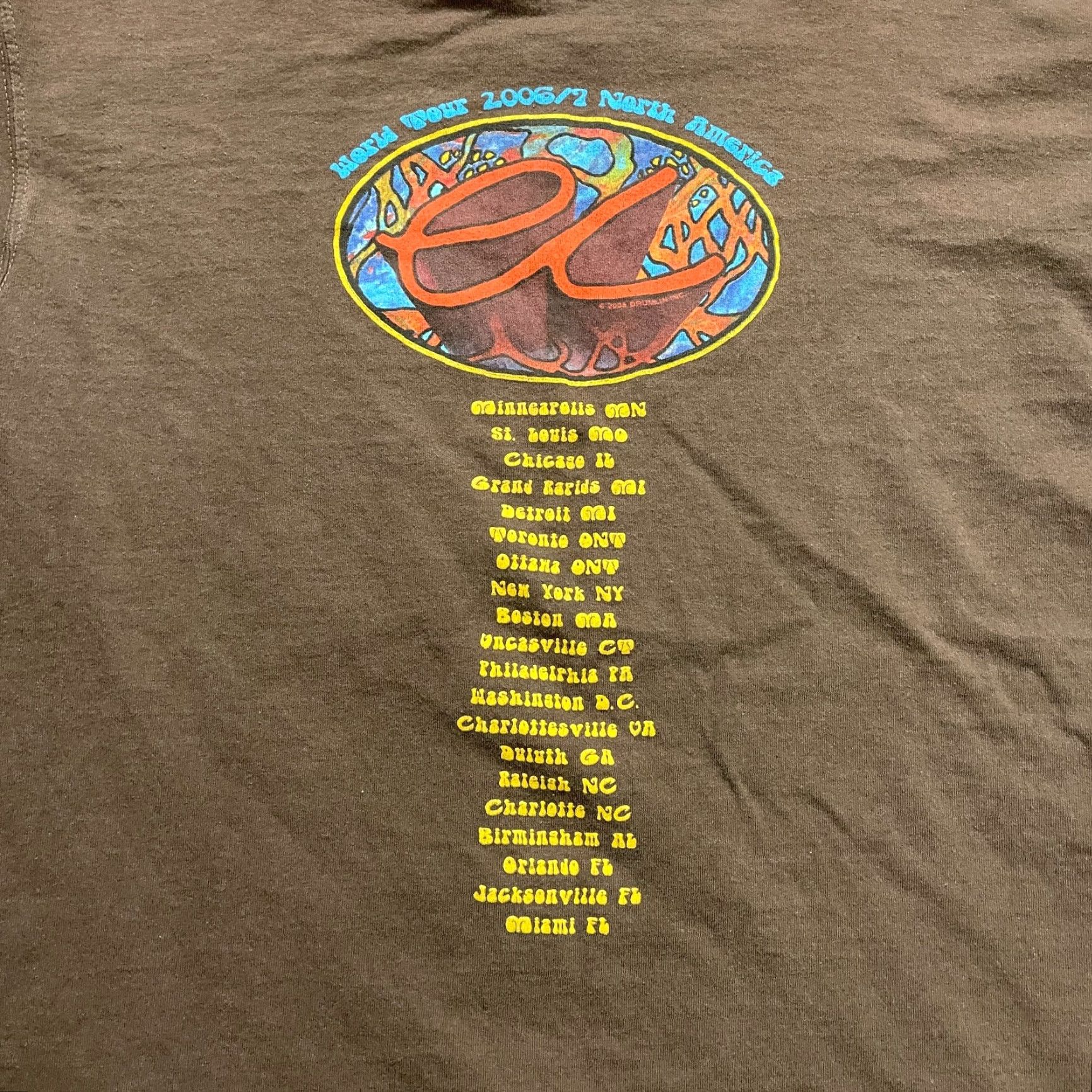 Fruit Of The Loom VINTAGE Fruit of the Loom Eric Clapton Slowhand T-Shirt Womens Medium Brown Music 60s Graphic Print Casual Size M / US 6-8 / IT 42-44 - 4 Thumbnail