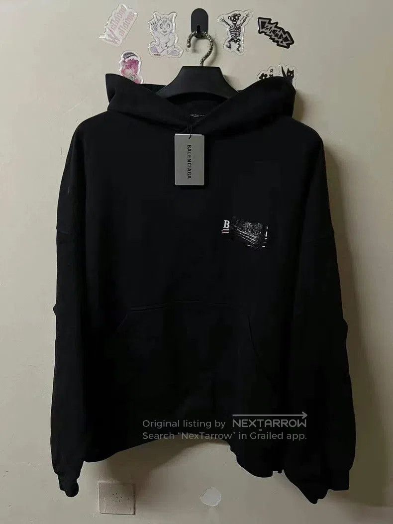 Balenciaga Balenciaga Cola Tape Hoodie Size US S / EU 44-46 / 1 - 1 Thumbnail