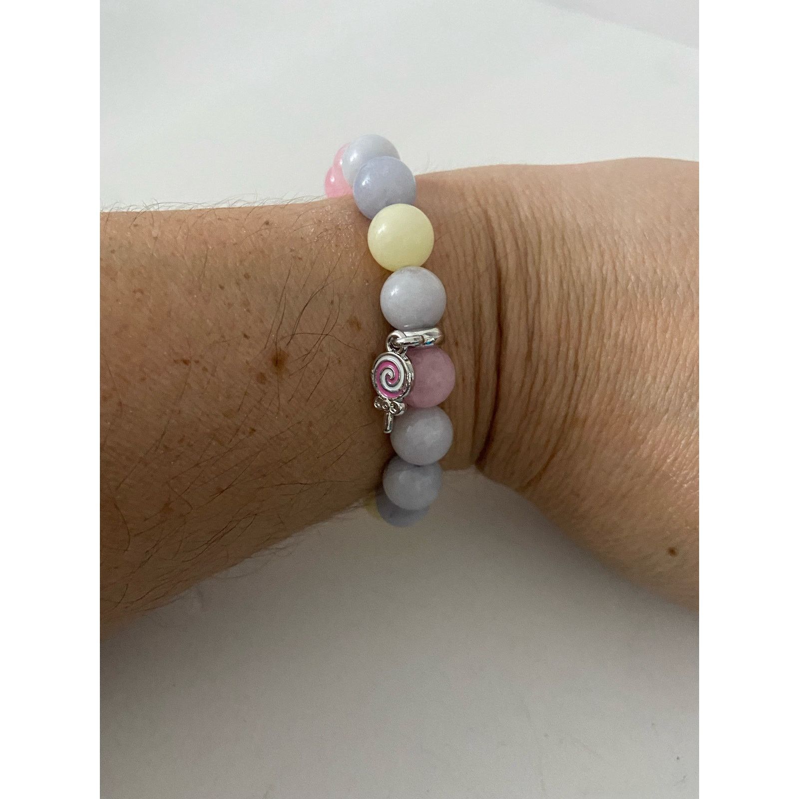 Handmade rainbow morganite bead bracelet Size ONE SIZE - 1 Thumbnail