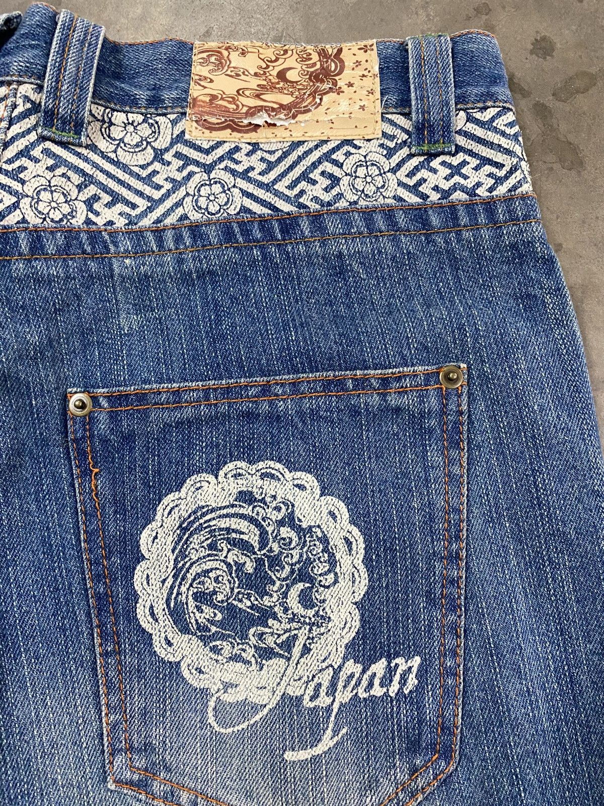 Dragonfly × Hysteric Glamour × Japanese Brand Baggy Jeans Japanese Karakuri Embroidered Eagle @239act Size US 30 / EU 46 - 15 Thumbnail