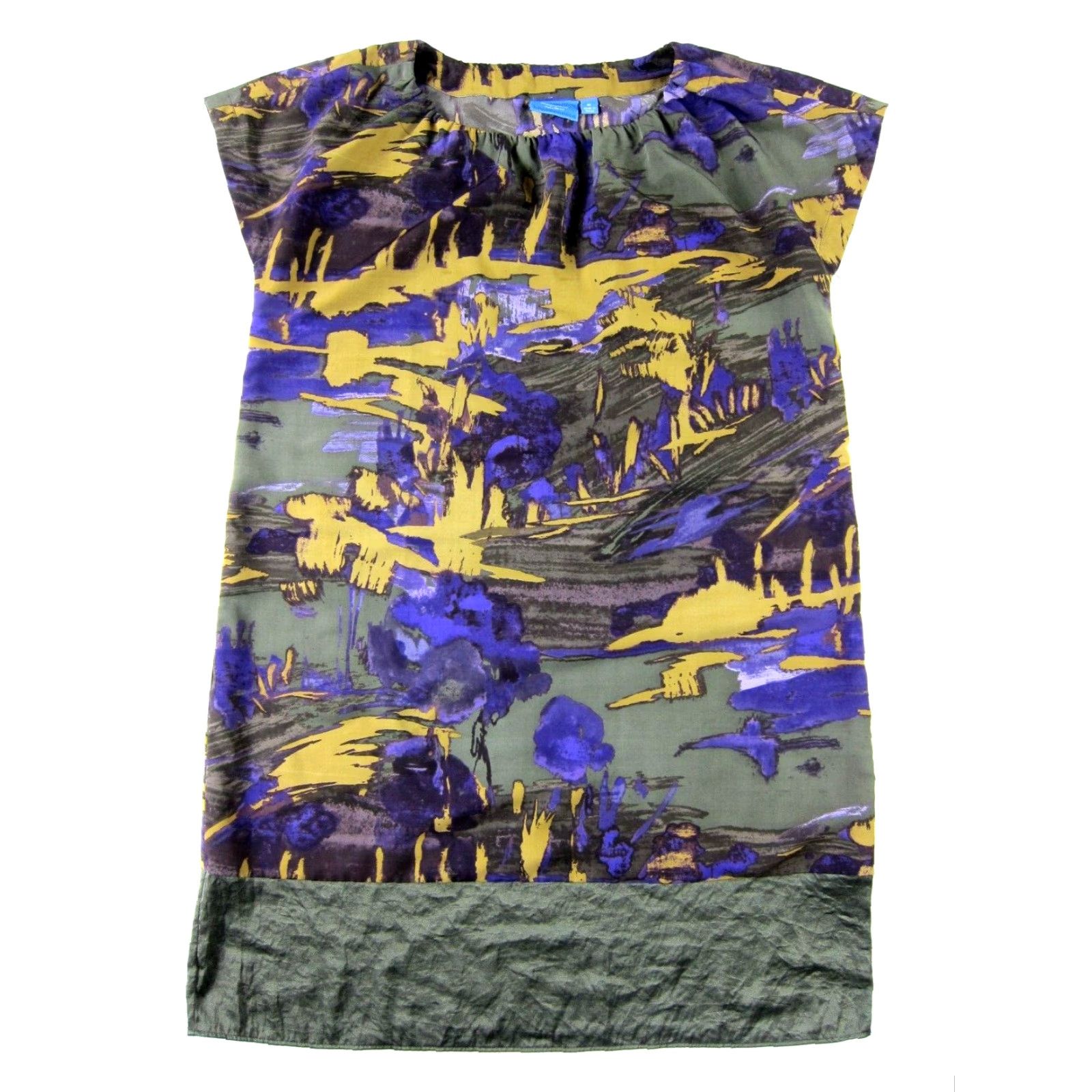 Vintage VINTAGE Simply Vera Wang Abstract Short Sleeve Tunic Shift Dress Med Size 32" / US 10 / IT 46 - 2 Thumbnail