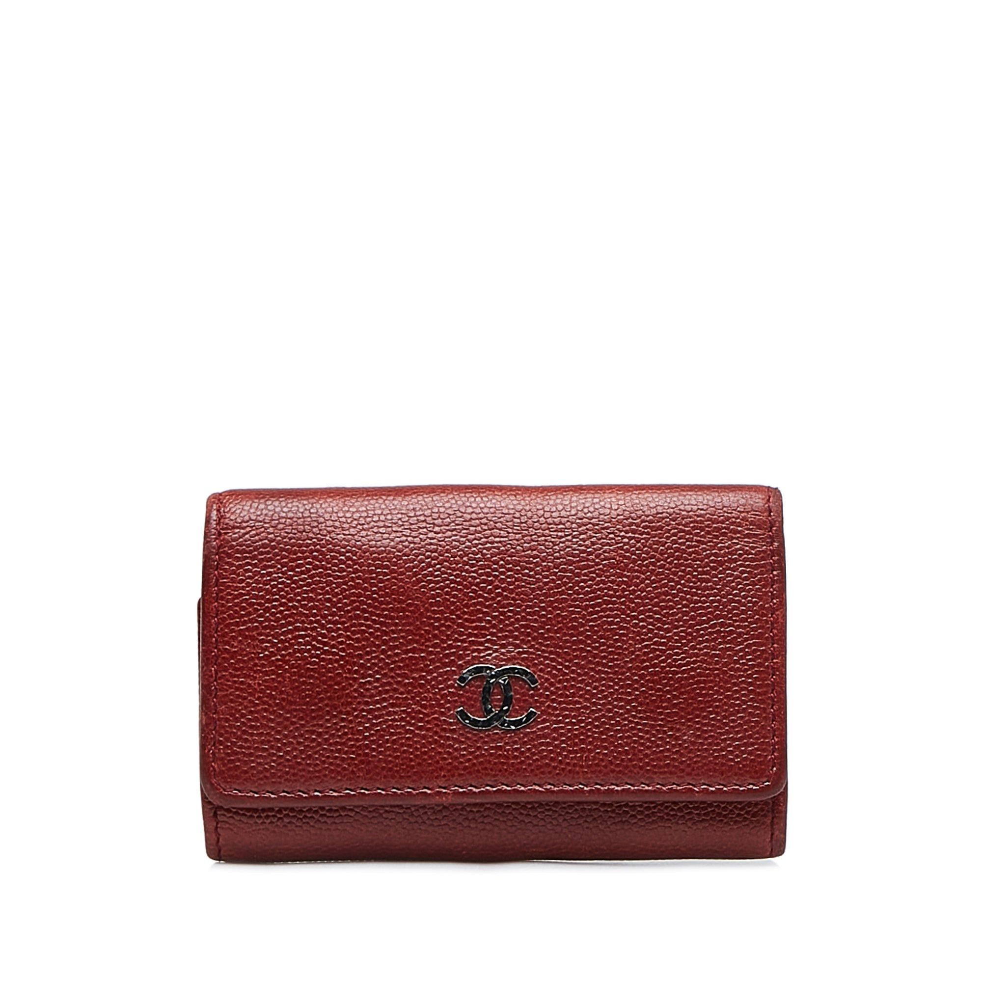 Chanel Chanel CC Caviar Leather Key Holder Red Size ONE SIZE - 1 Thumbnail