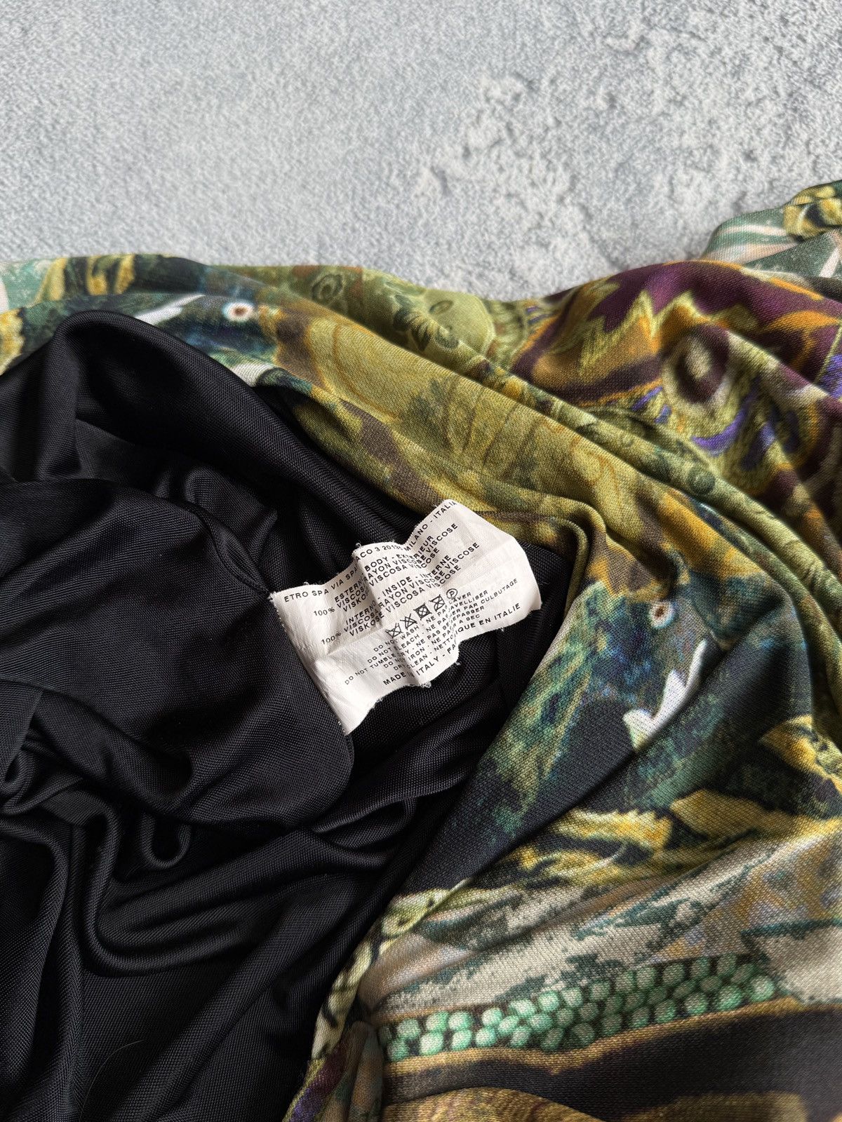 Etro Rare Etro Vintage Monogram Print Silk Dress Black Sz 44 Size M / US 6-8 / IT 42-44 - 11 Thumbnail