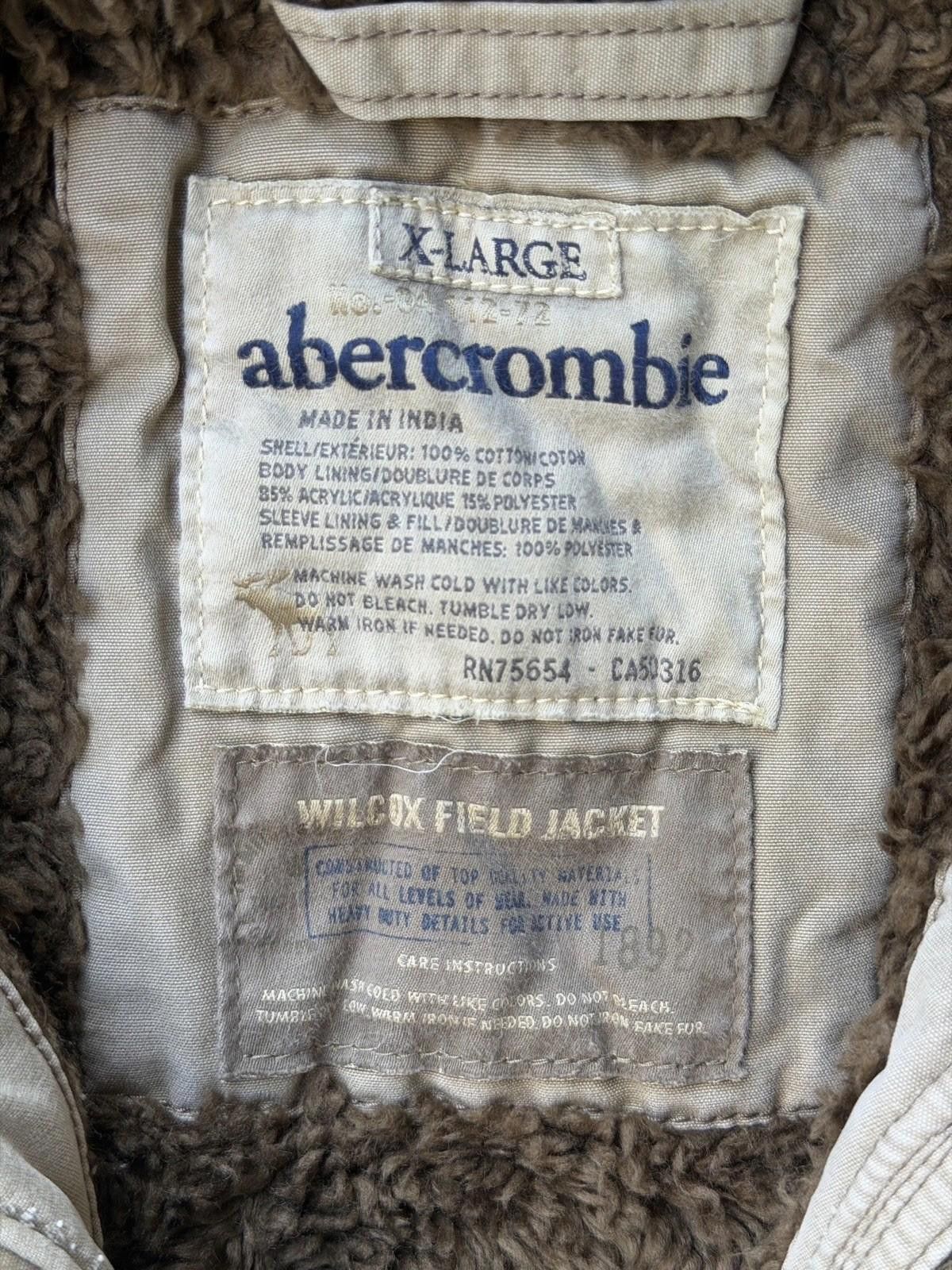 Abercrombie & Fitch Y2K Abercrombie Kids Wilcox Field Jacket Sherpa Cargo XL Size US XL / EU 56 / 4 - 6 Thumbnail