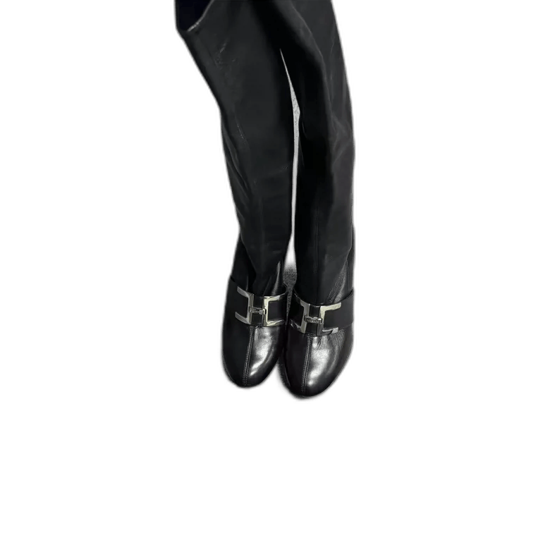 Versace Versace Black High Heel Knee Boots Size US 7 / EU 40 - 1 Thumbnail