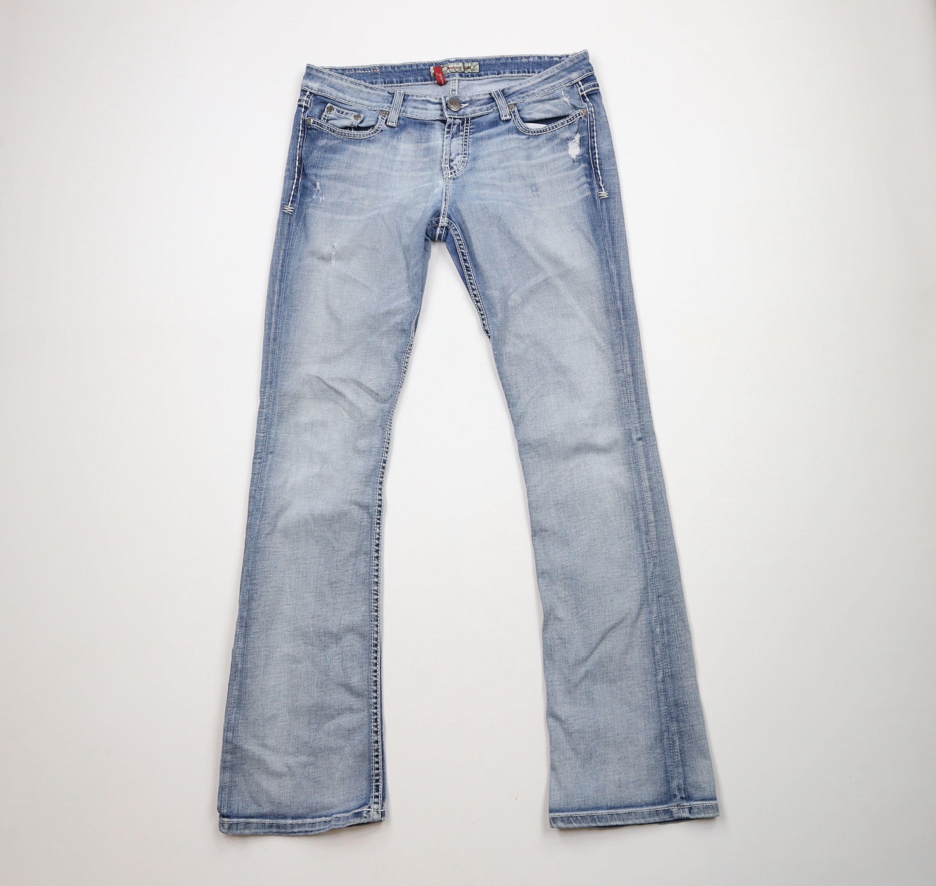 Vintage Buckle BKE Stretch Sabrina Bootcut Denim Jeans Blue Size 30" / US 8 / IT 44 - 1 Thumbnail
