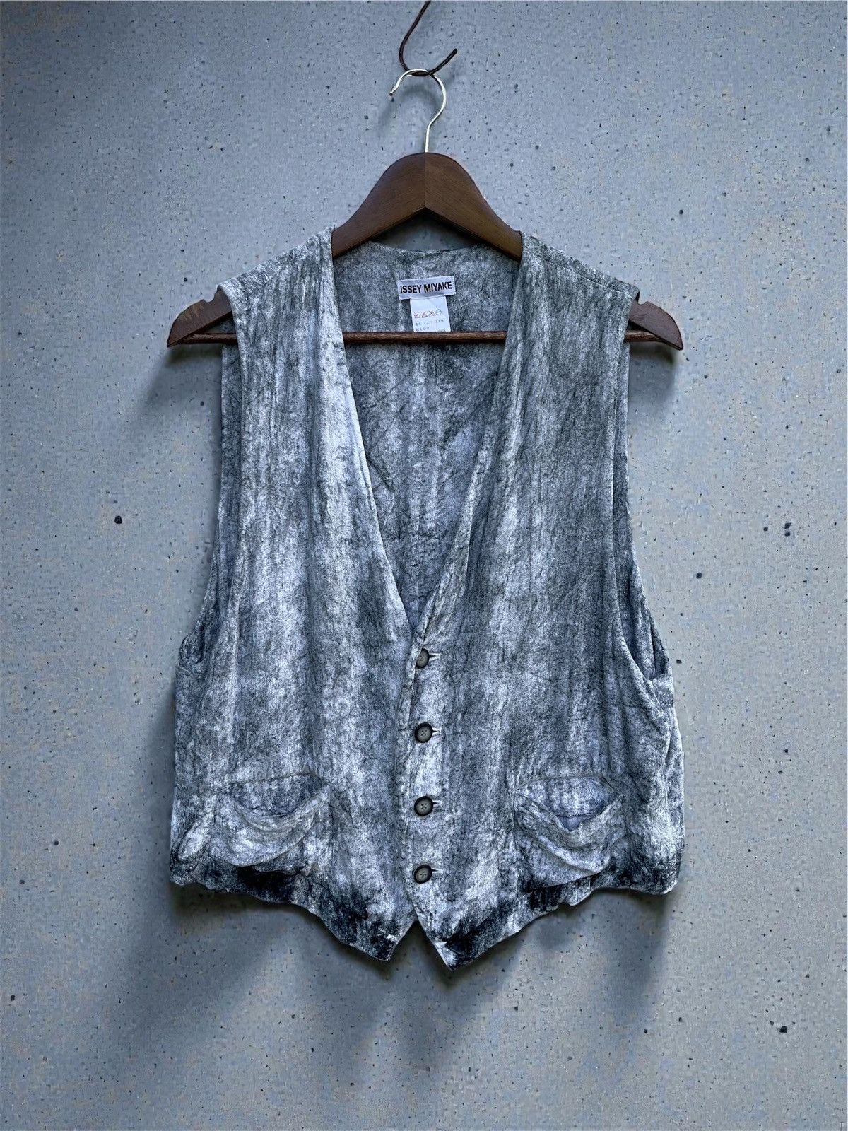 🔥 ISSEY MIYAKE VELVET TIE DYED VEST/JACKET
