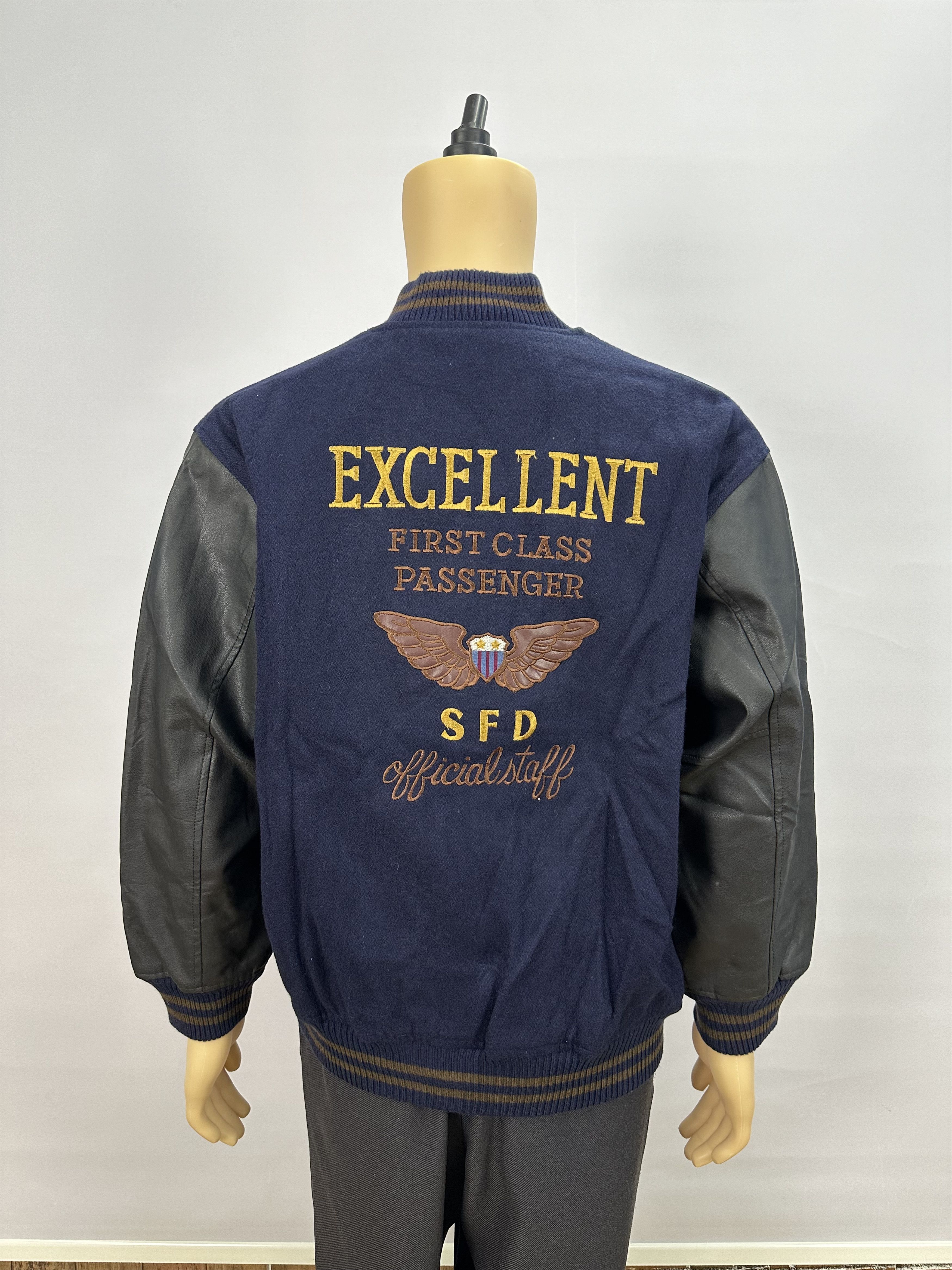 Vintage Vintage SFD Wool Varsity Flight Jacket Z19 Size US L / EU 52-54 / 3 - 19 Thumbnail