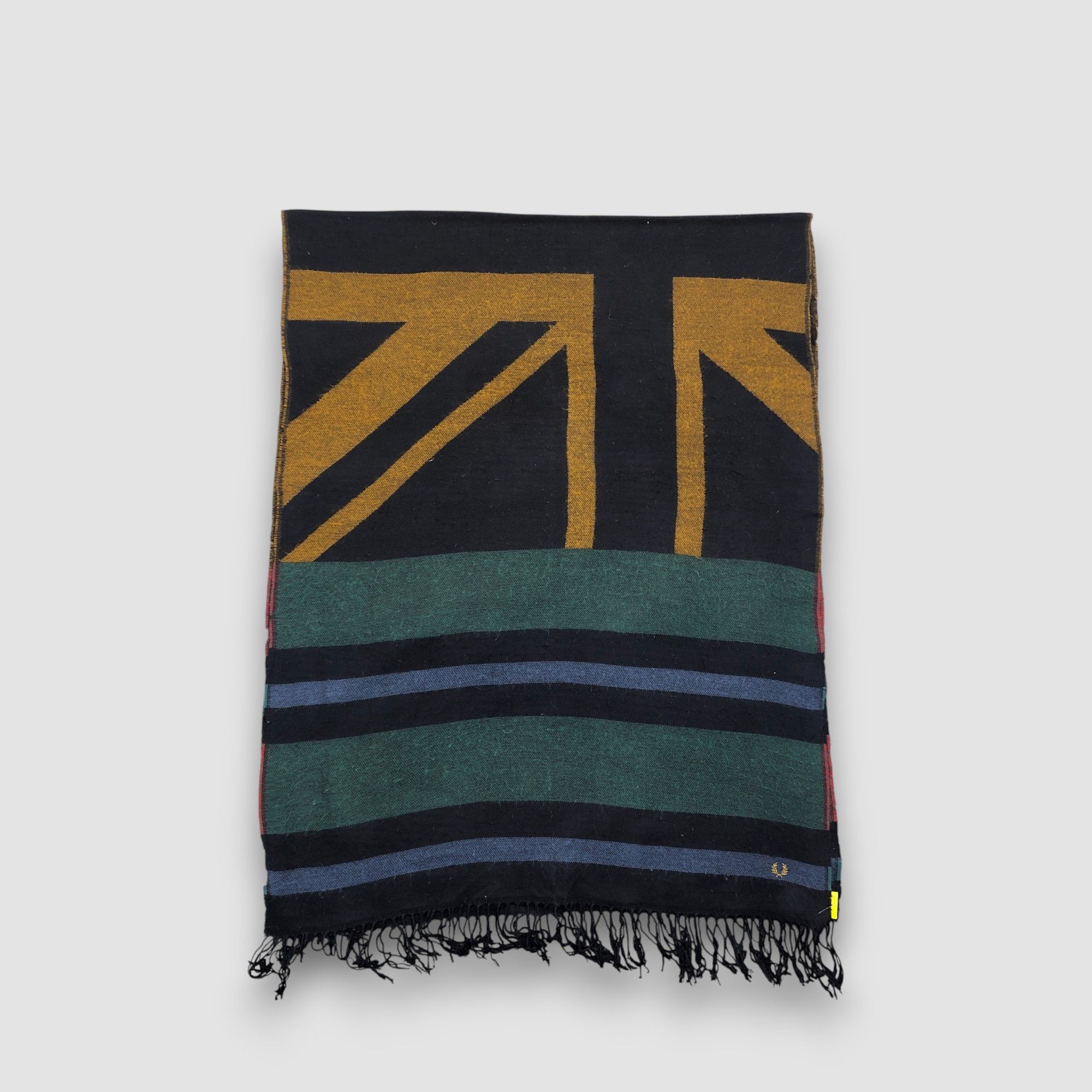 Fred Perry Vitage Fred Perry Scarf Muffler Wool Cashmere Scarves. Size ONE SIZE - 4 Thumbnail