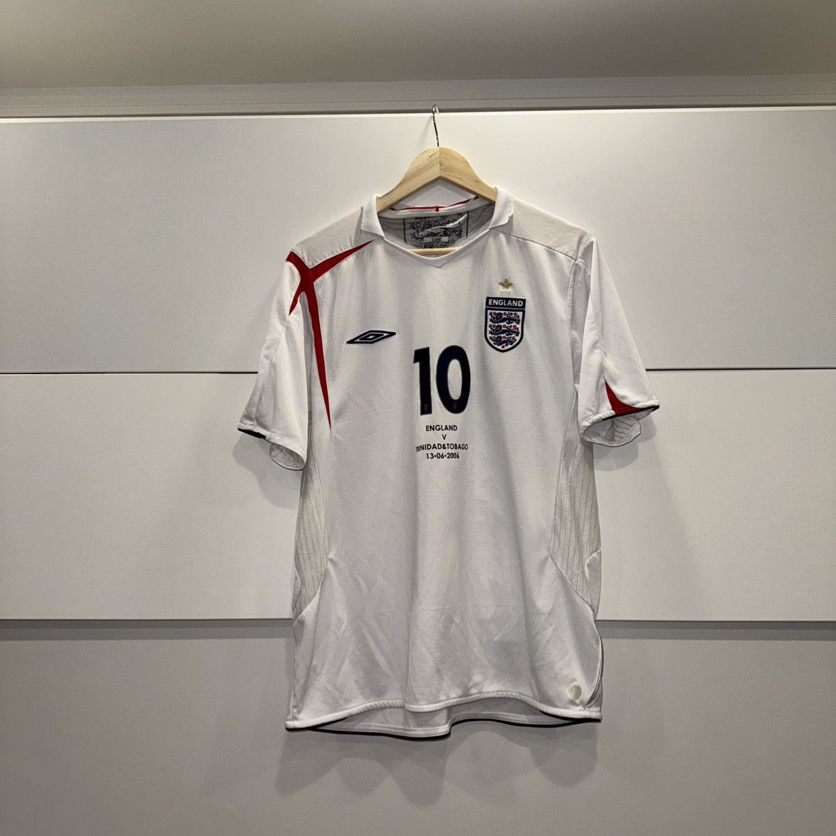 Umbro 2006 World Cup England VS Trinidad Owen Soccer Jersey