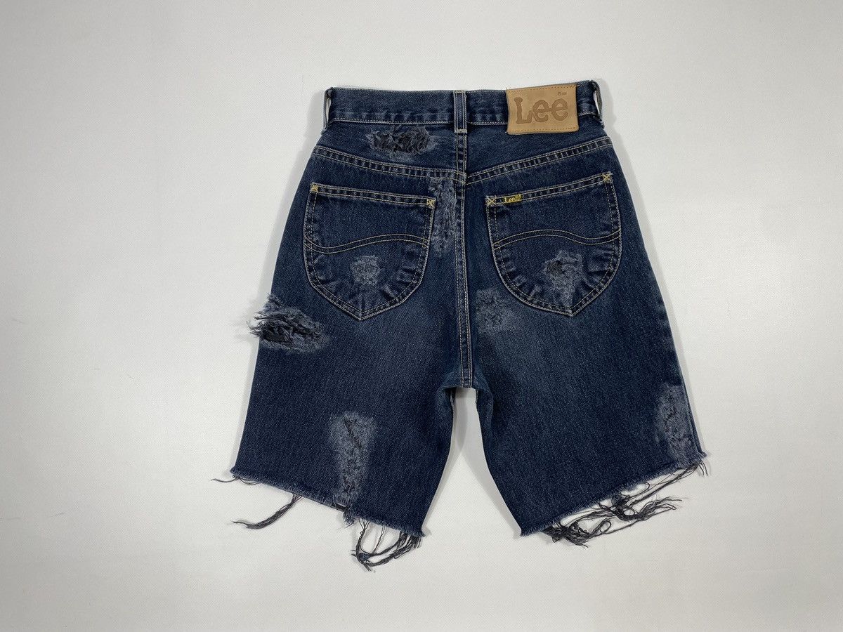 Lee 🔥LASTDROP🔥 Vintage 90s Lee USA Made Distressed Denim Shorts Size 26" / US 2 / IT 38 - 20 Thumbnail