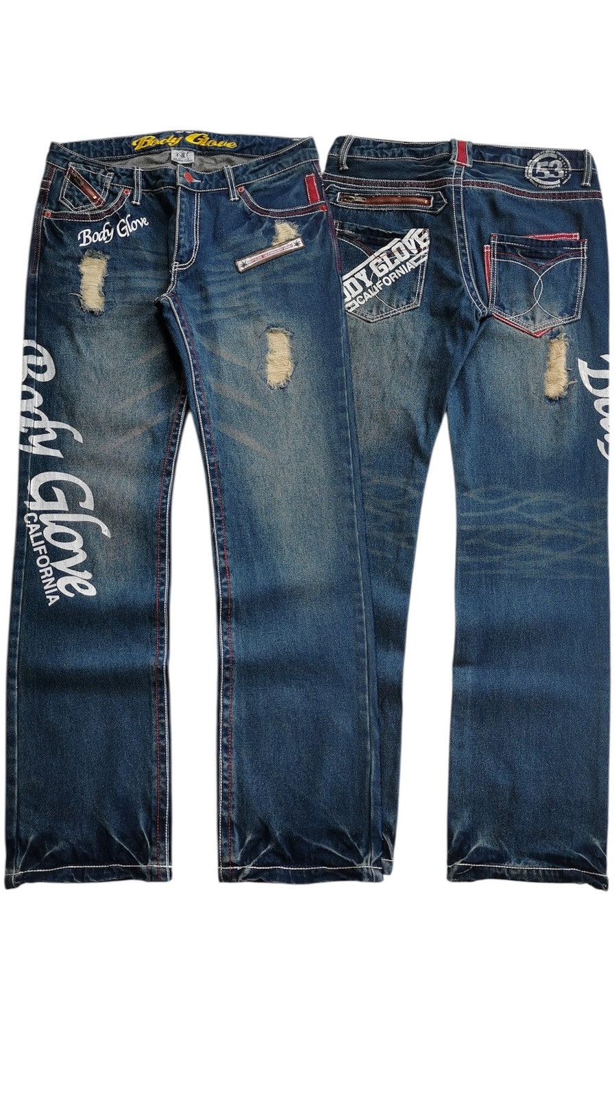 Brain Dead × Gotcha Y2K Gotcha Embroidery Print Vintage Jeans Size US 32 / EU 48 - 1 Thumbnail