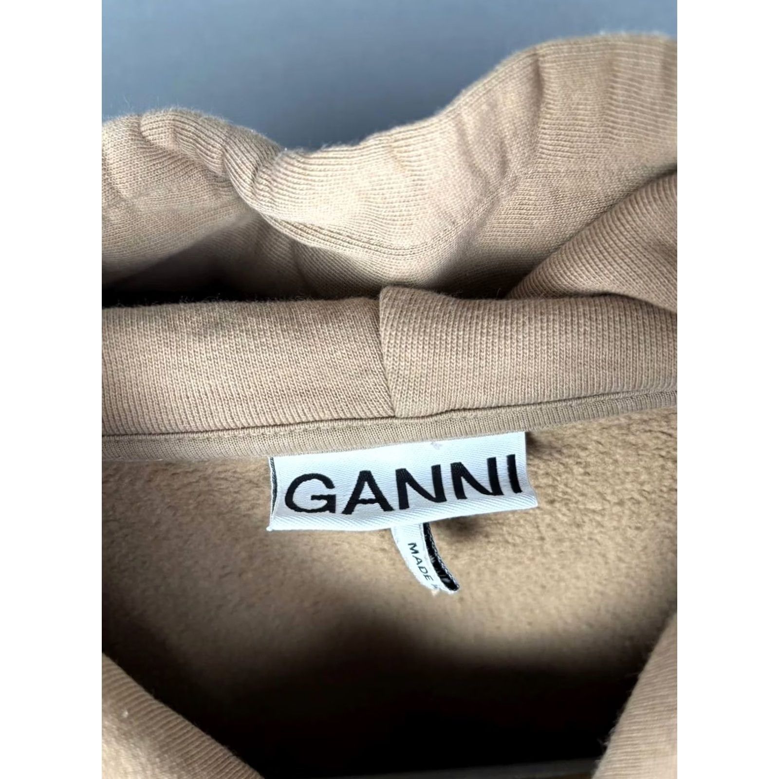 Ganni Ganni Hoodie Mens Size S/M Brown Cotton Pullover Long Sleeve Breathable Pockets Regular Fit Size US S / EU 44-46 / 1 - 3 Thumbnail